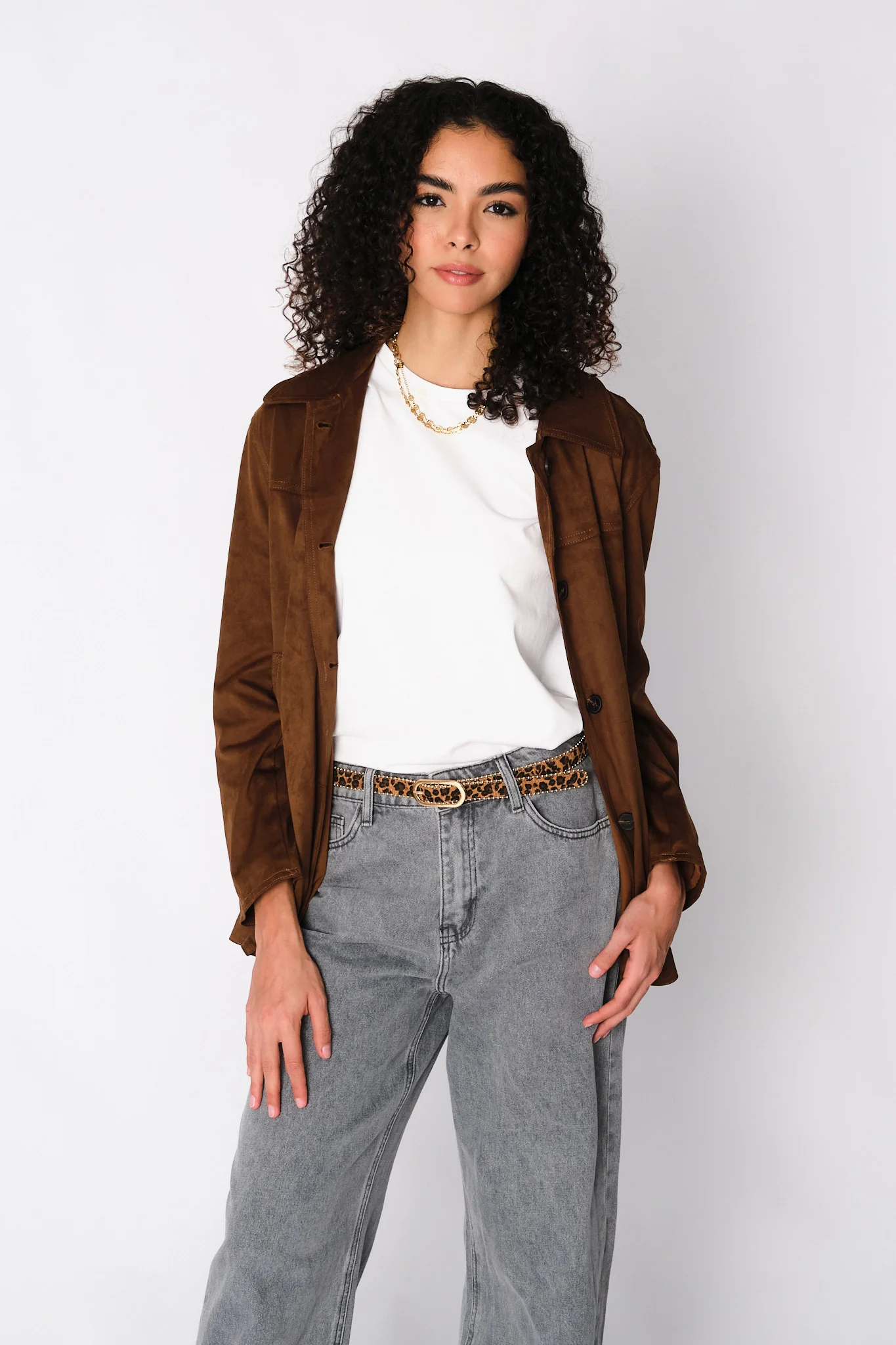 Chocolate Nore Suede Jacket - Image 15