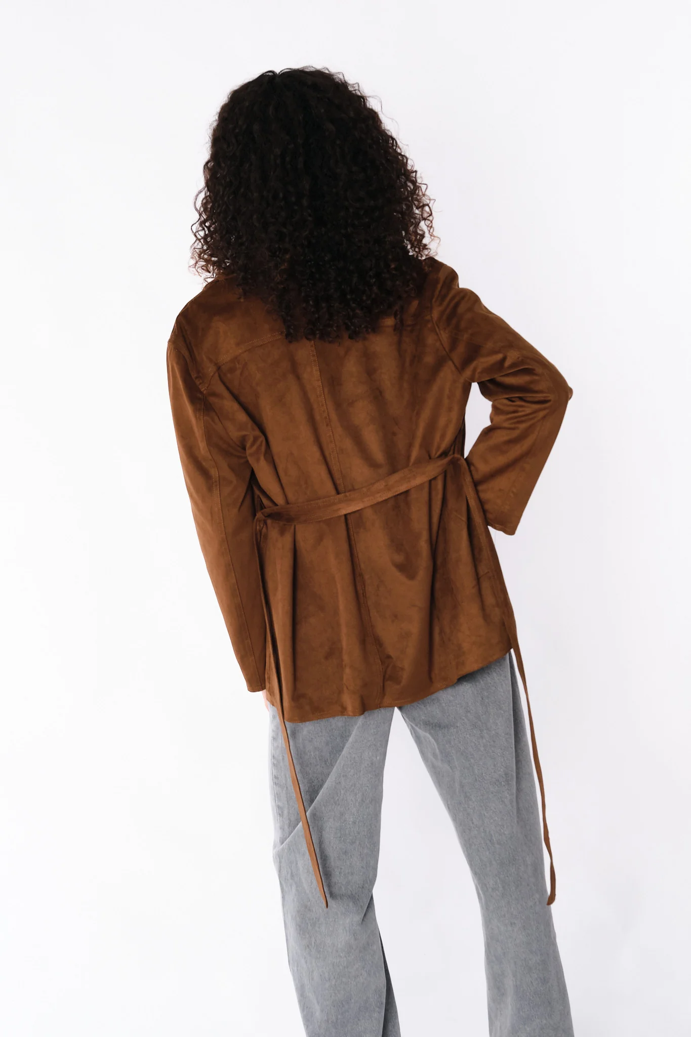 Chocolate Nore Suede Jacket - Image 17