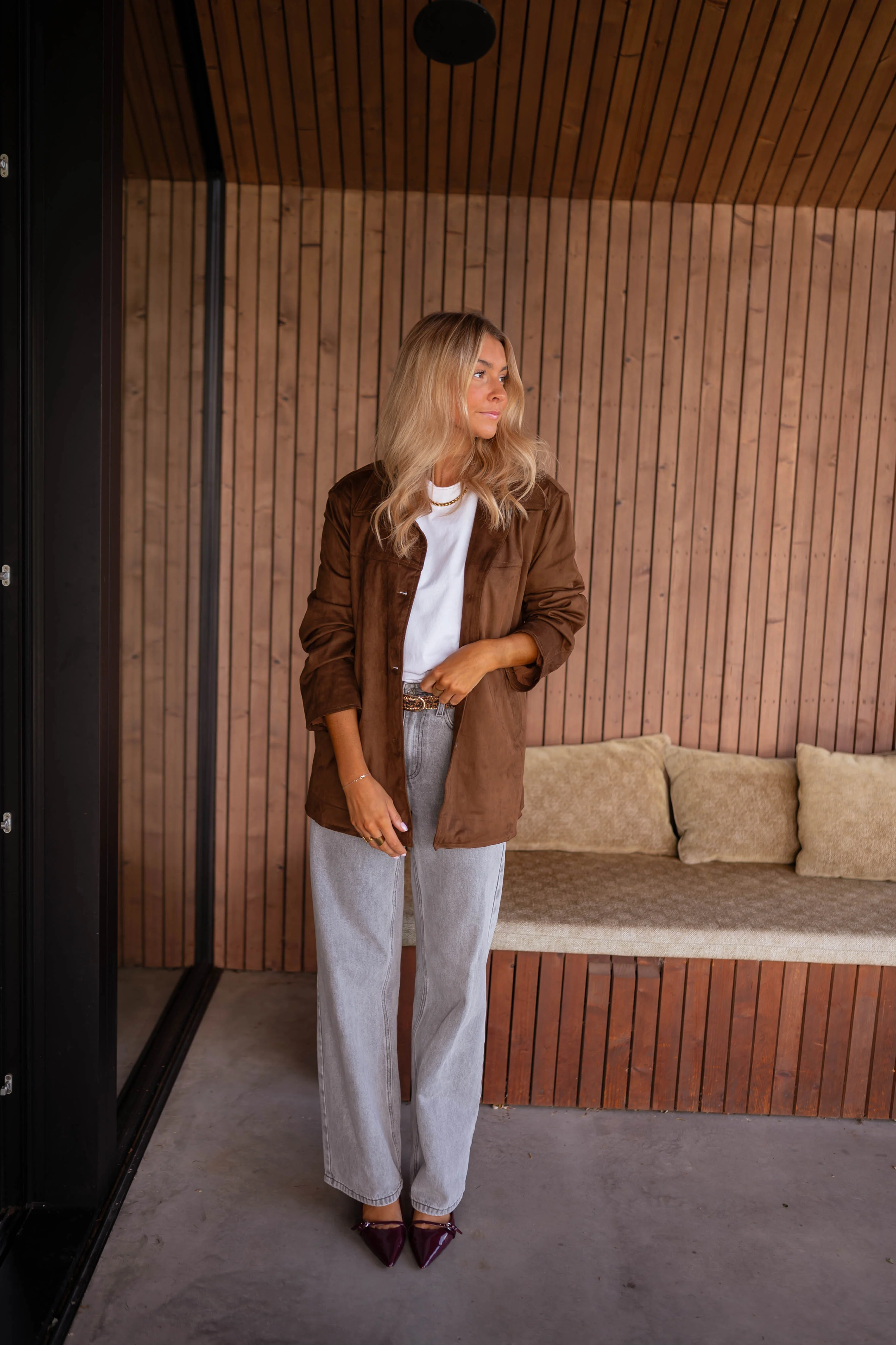 Chocolate Nore Suede Jacket - Image 8