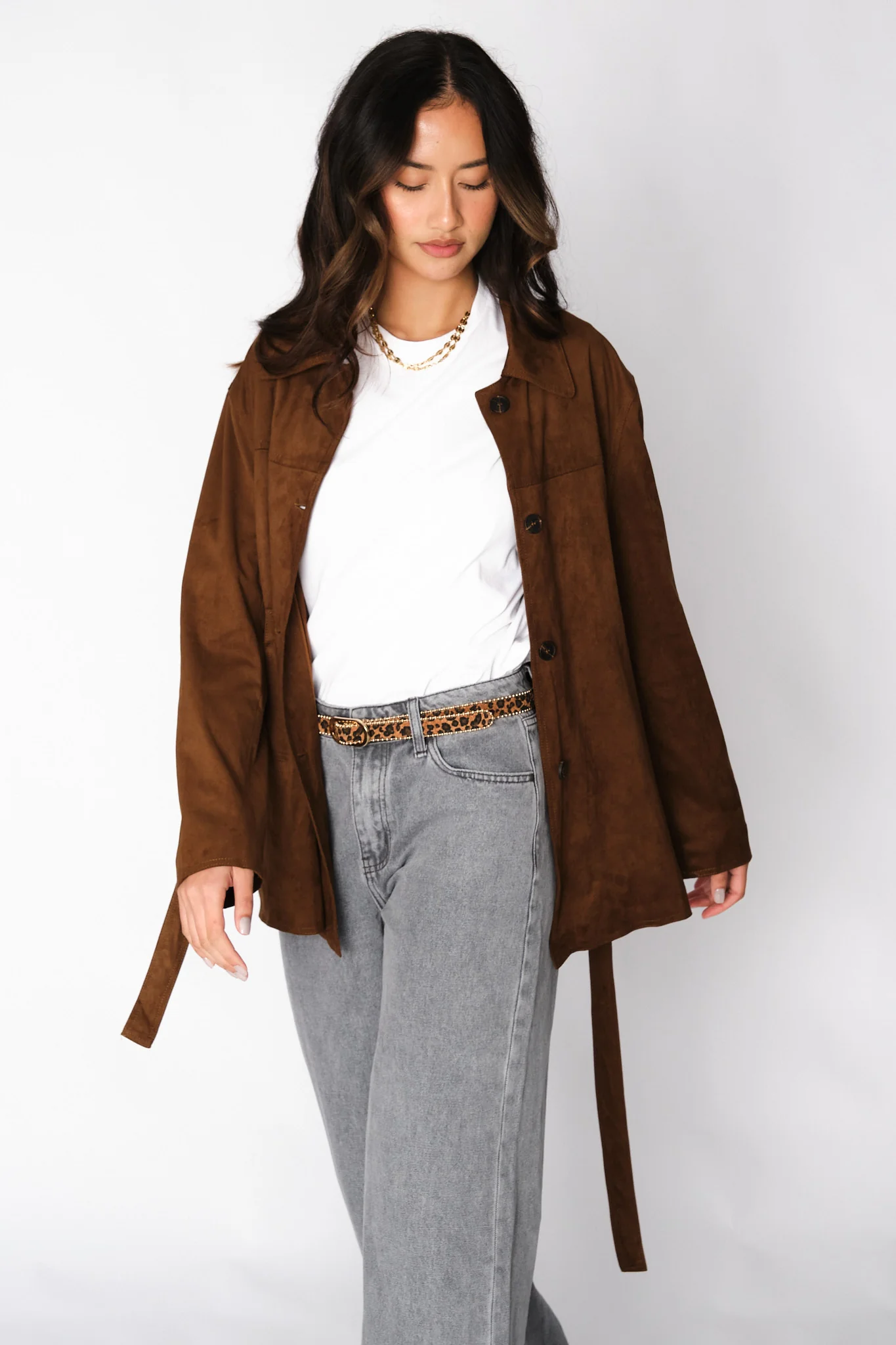 Chocolate Nore Suede Jacket - Image 9