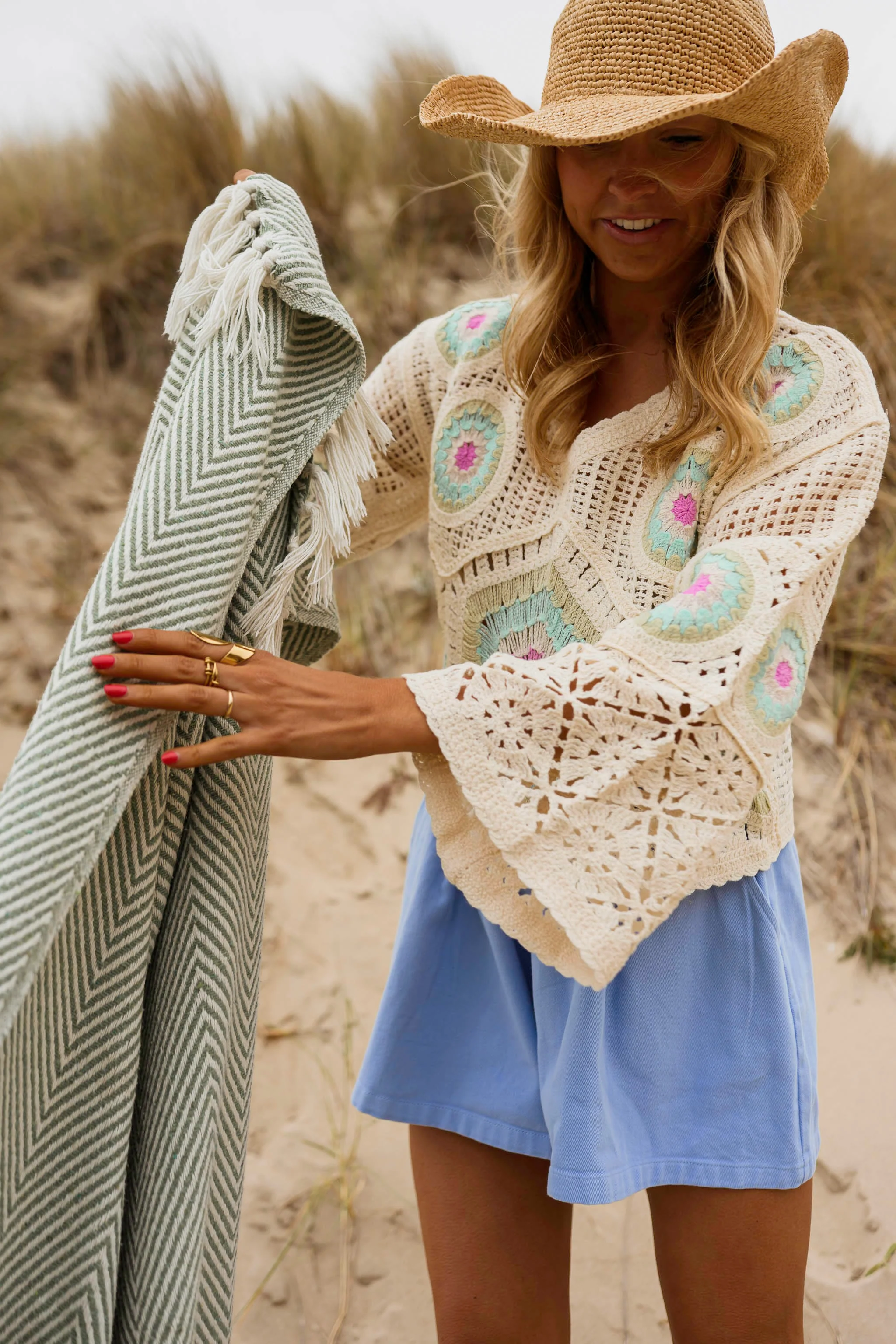 Ecru Crochet Nelia Blouse - Image 2