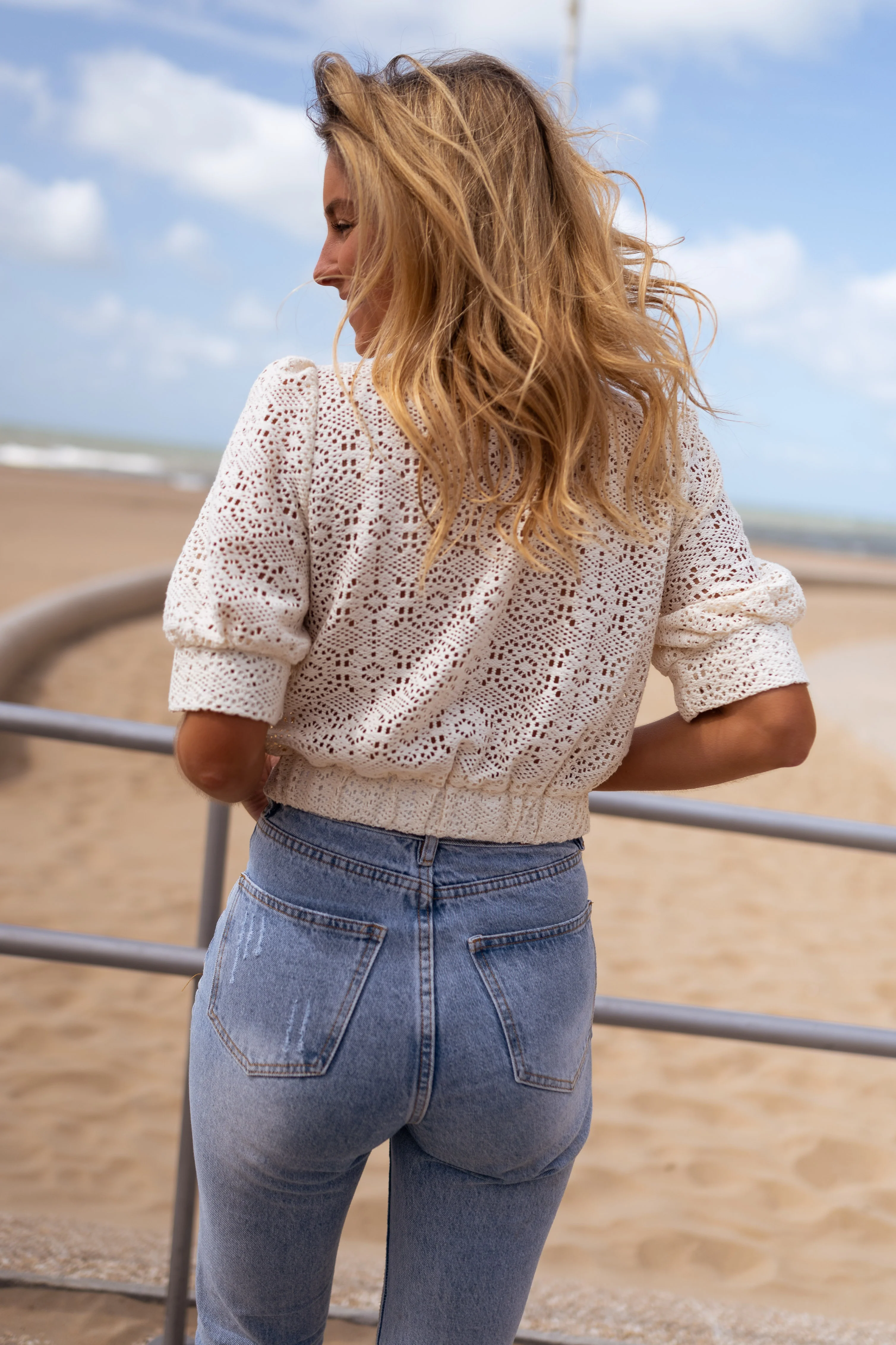 Ecru Embroidered Safia Blouse - Image 4