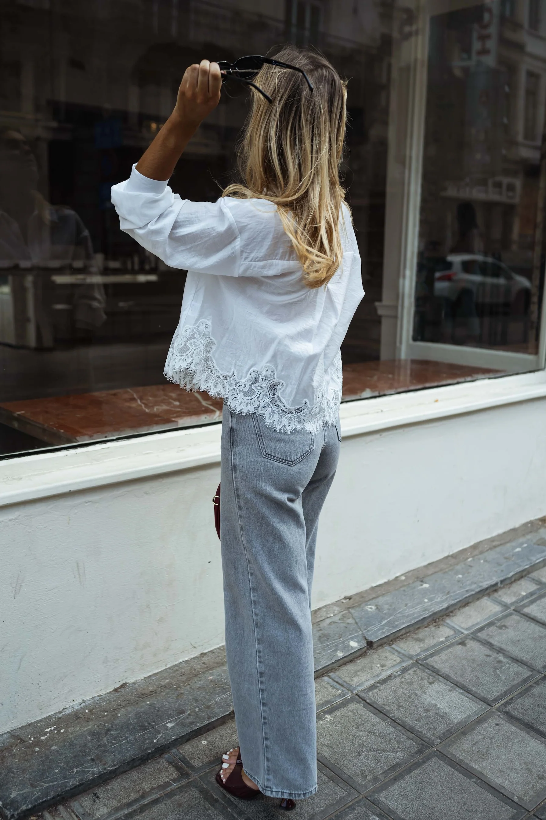 Ecru Ivan Lace Shirt - Image 9