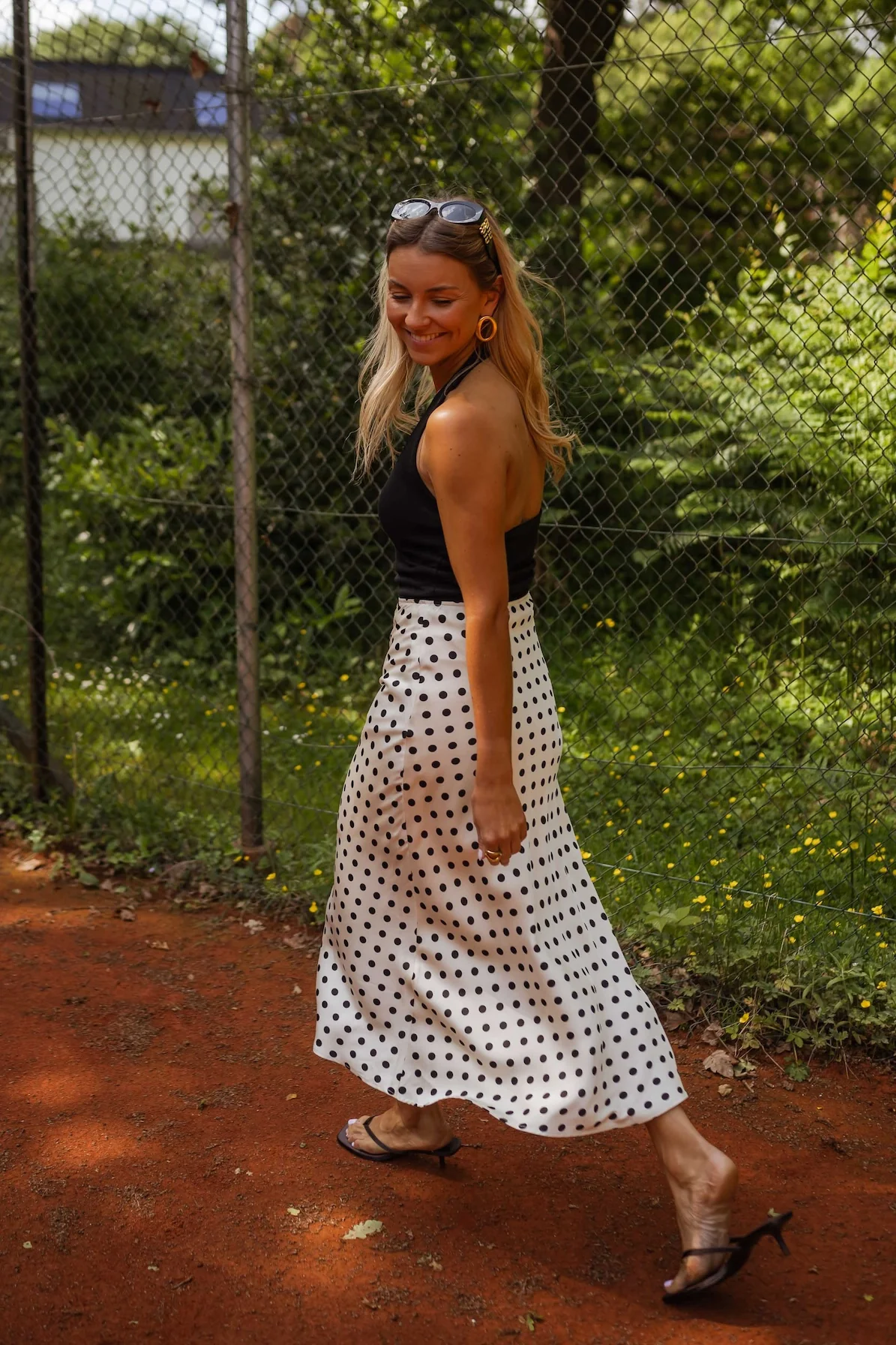 Ecru Jeanne Polka Dot Skirt - Image 4