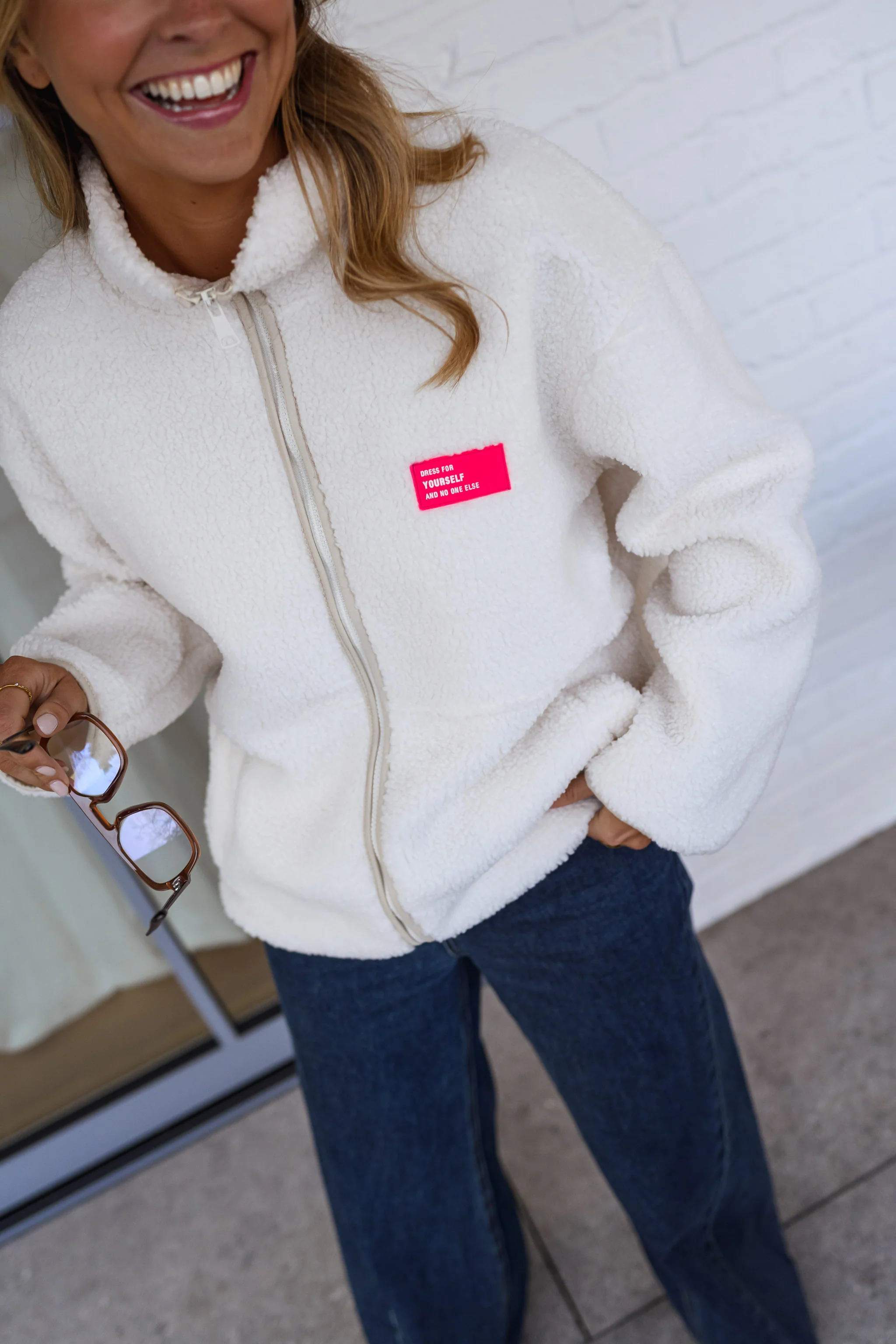 Ecru Marisa Fleece Jacket - Image 2