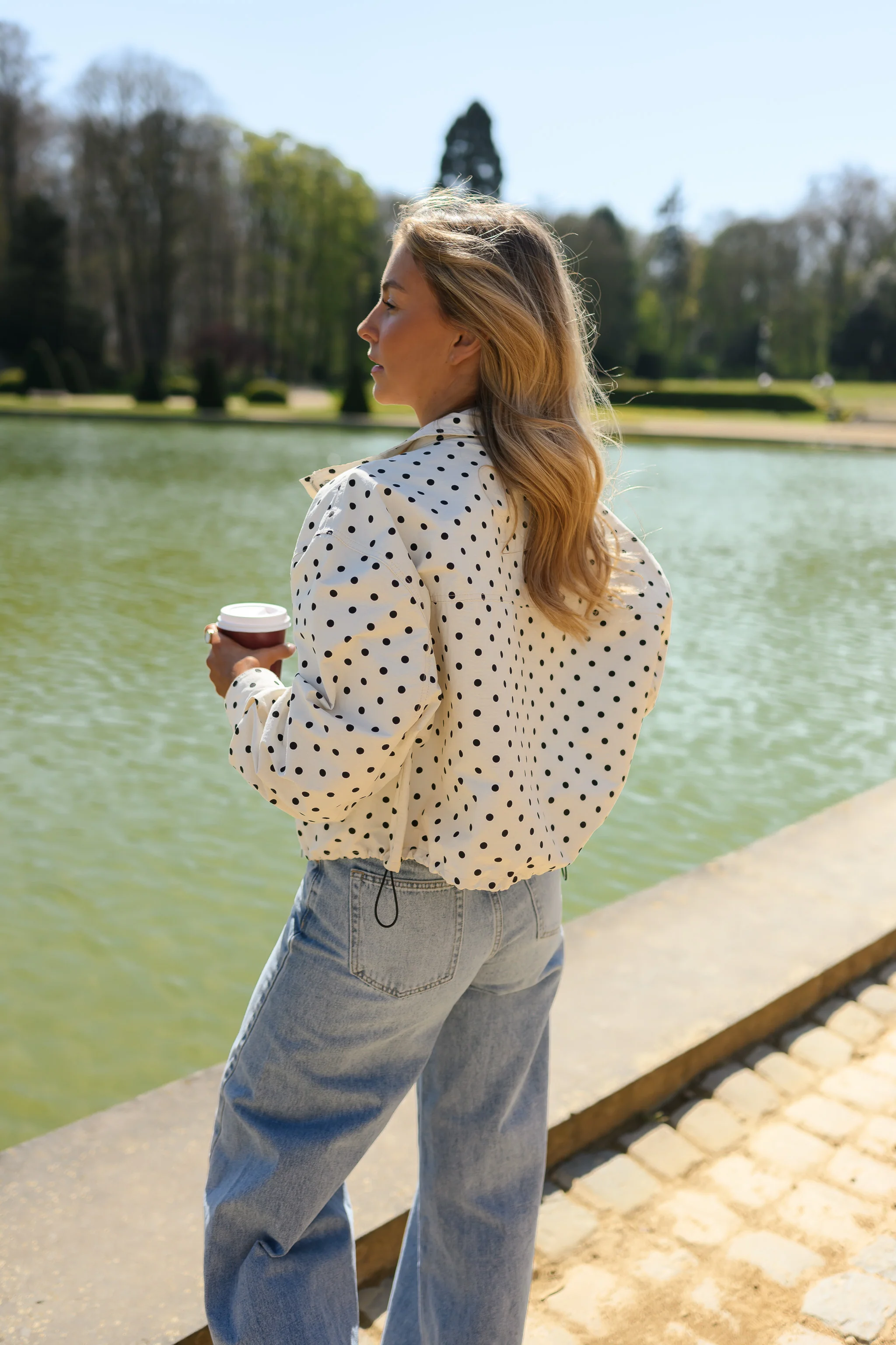 Ecru Polka Dot Alban Jacket - Image 8
