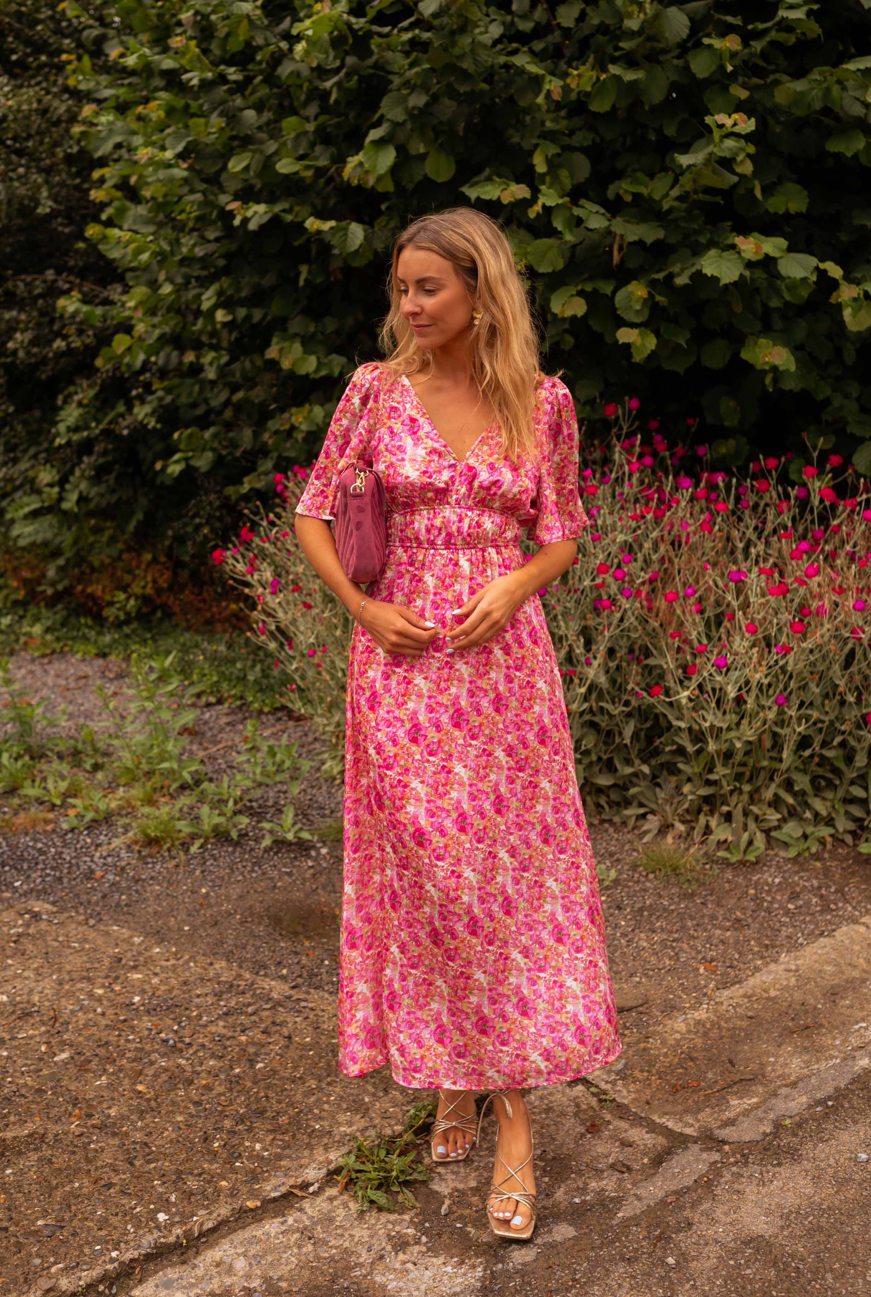 Floral Pink Daphne Dress - Image 2