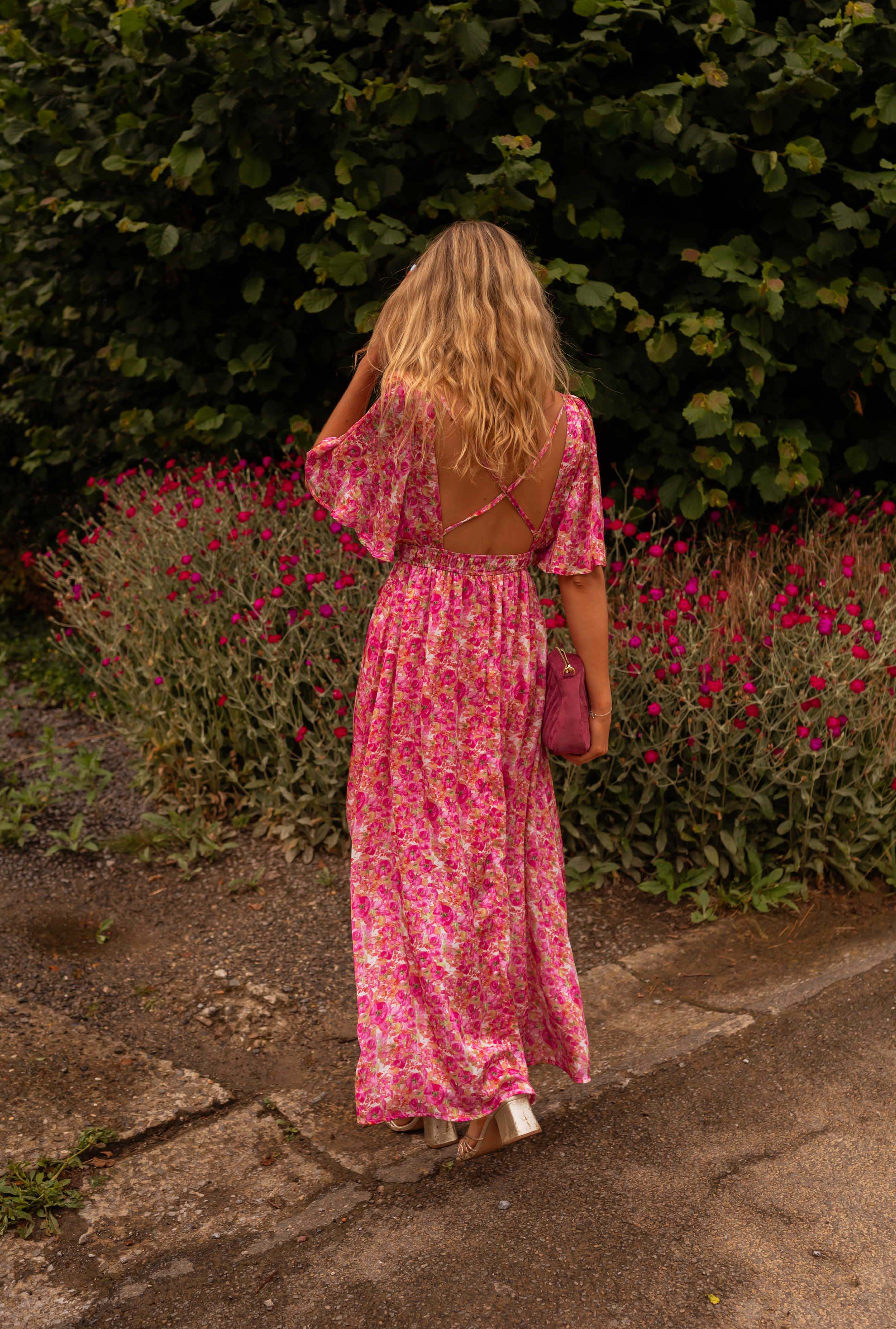 Floral Pink Daphne Dress - Image 5