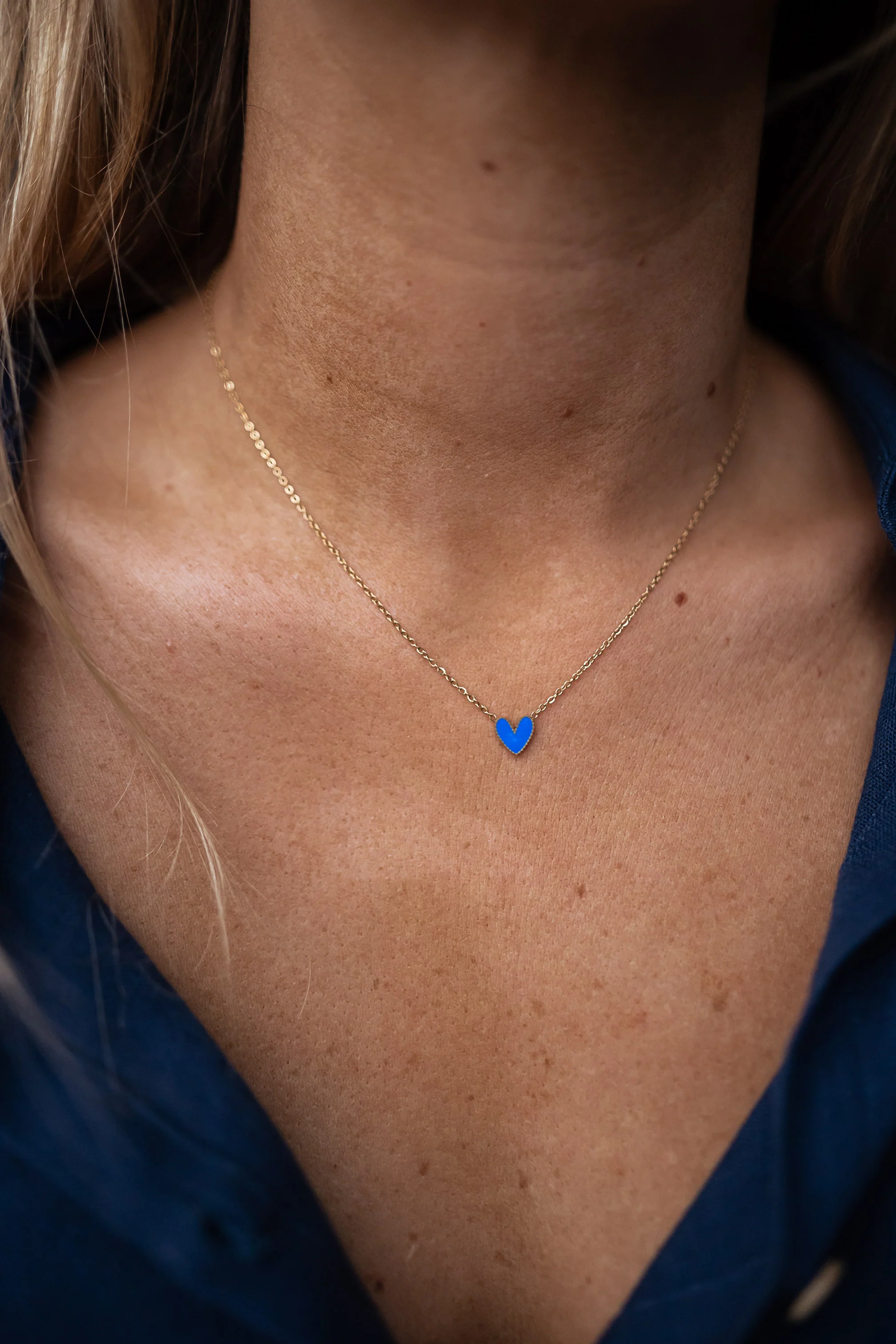Golden and Blue Blair Necklace - Image 3