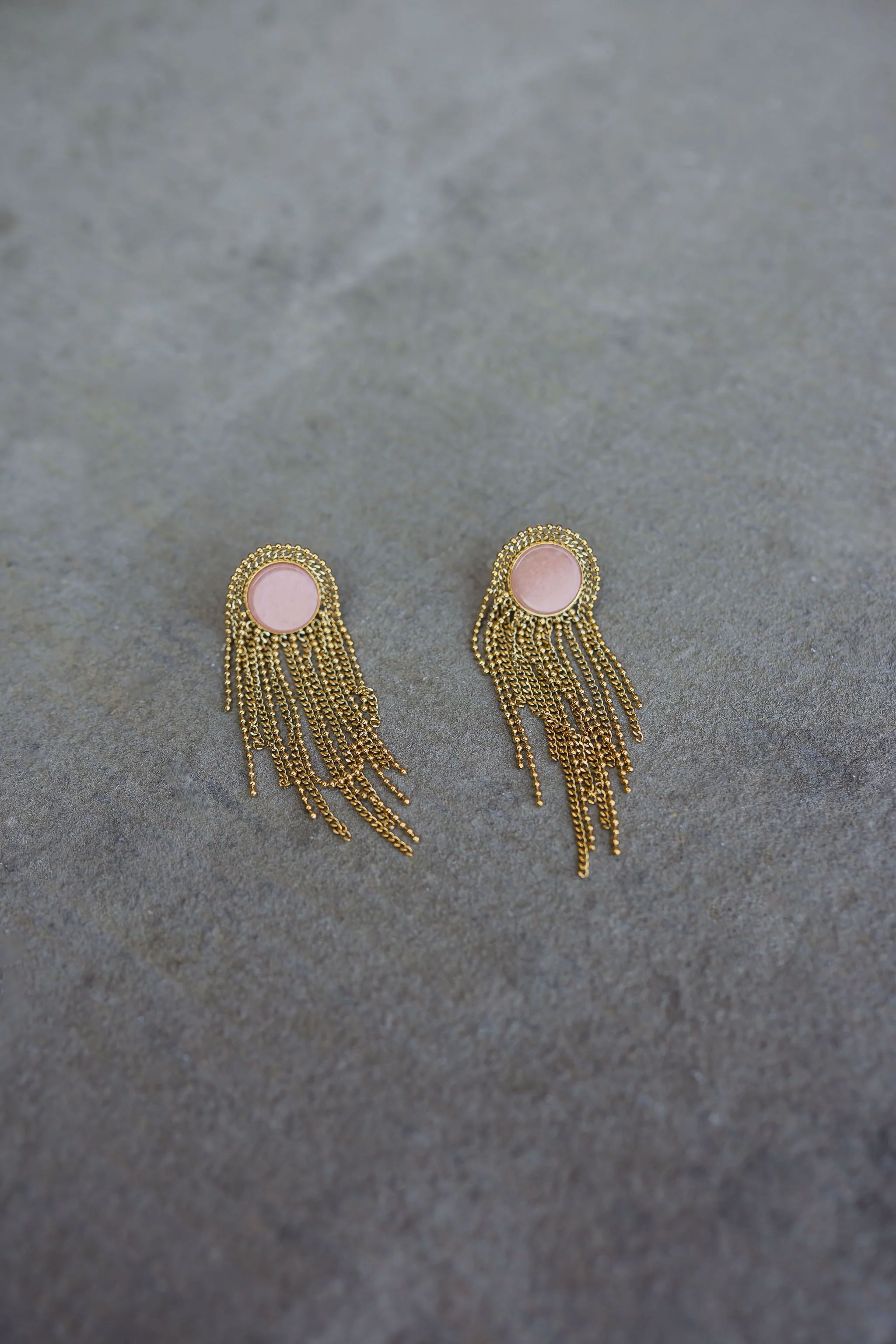Golden And Pink Maury Earrings - Image 4