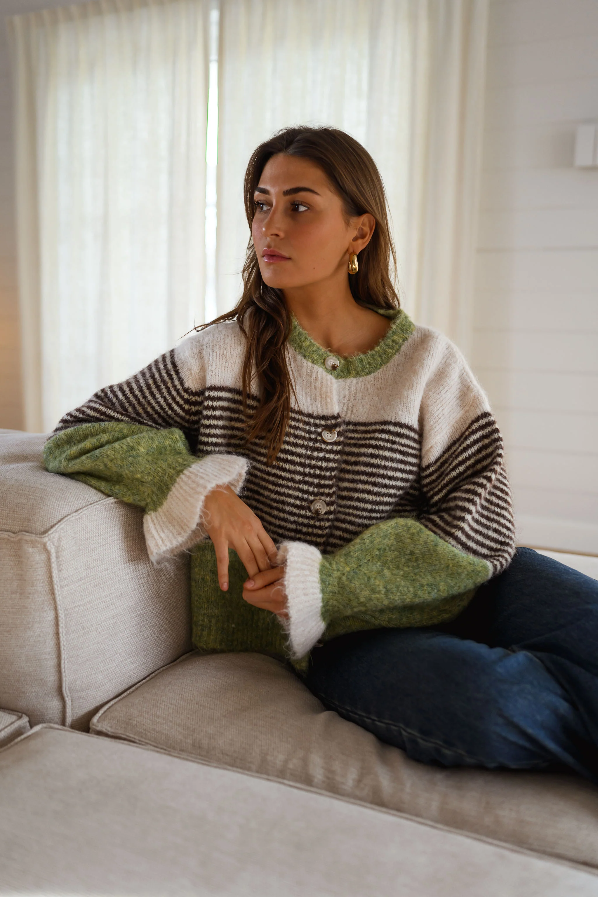 Green Amren Cardigan - Image 3
