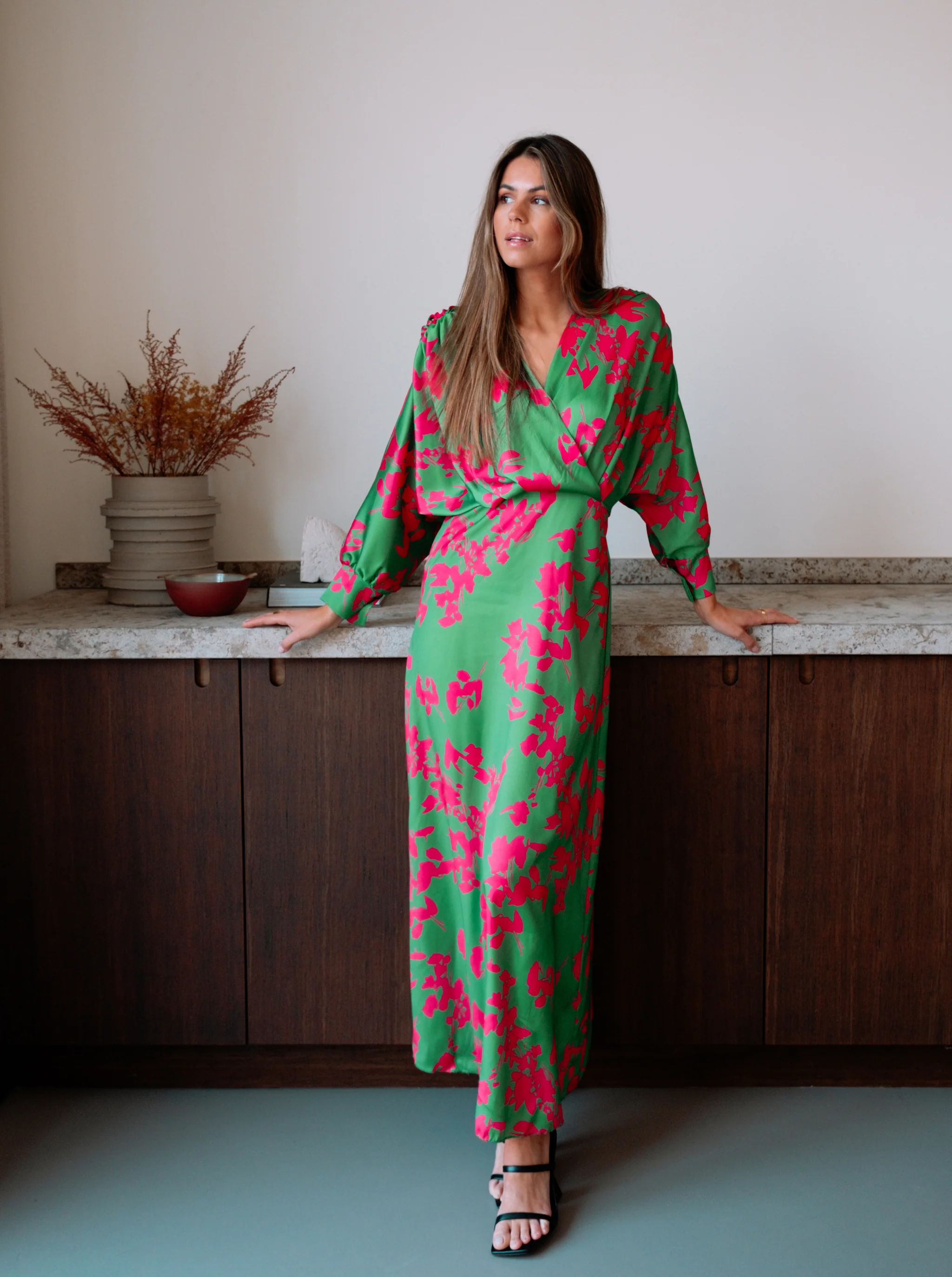 Green And Pink Keeper Dress - Image 11