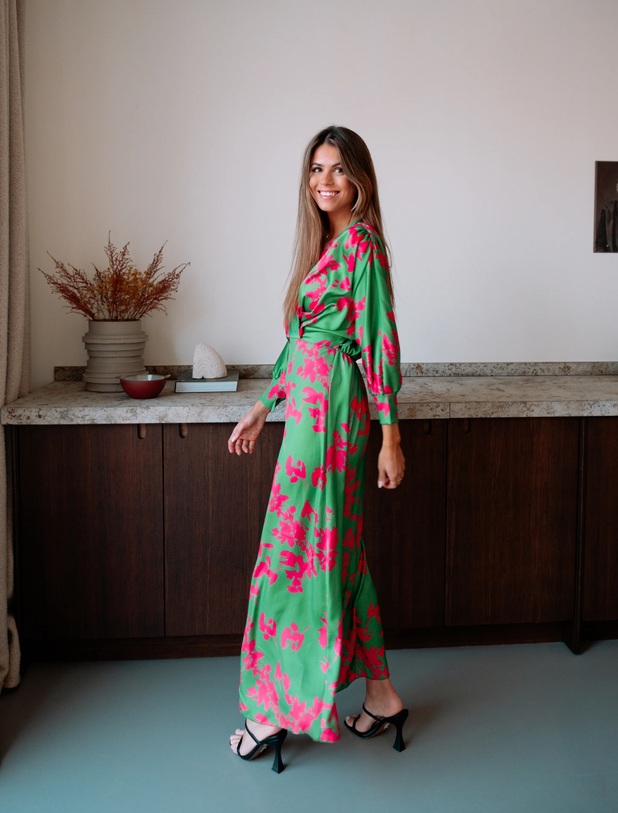 Green And Pink Keeper Dress - Image 12