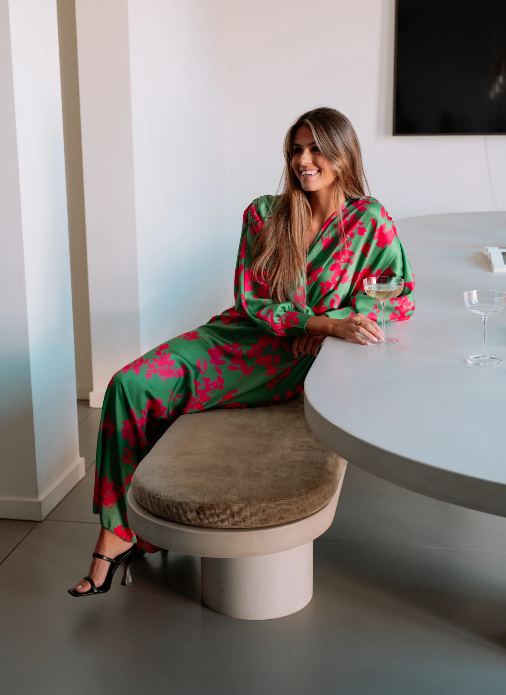 Green And Pink Keeper Dress - Image 13