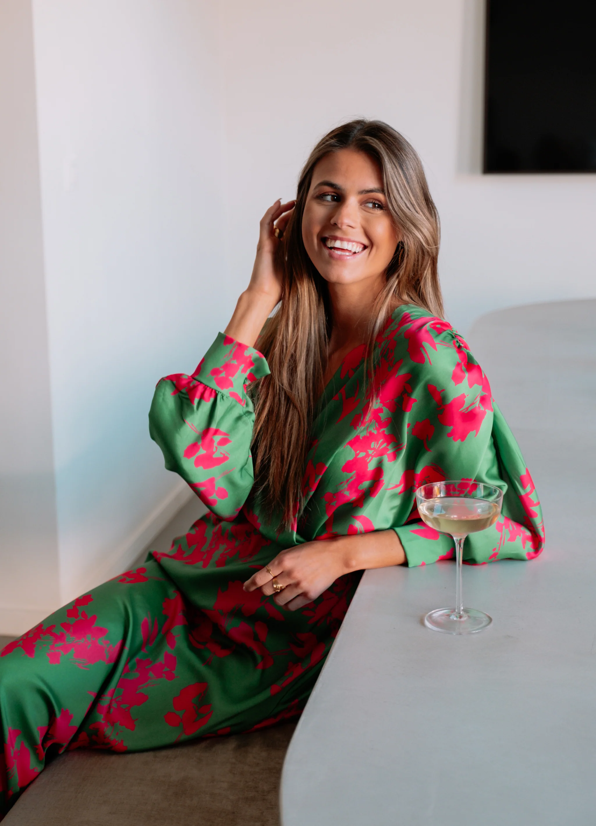 Green And Pink Keeper Dress - Image 14