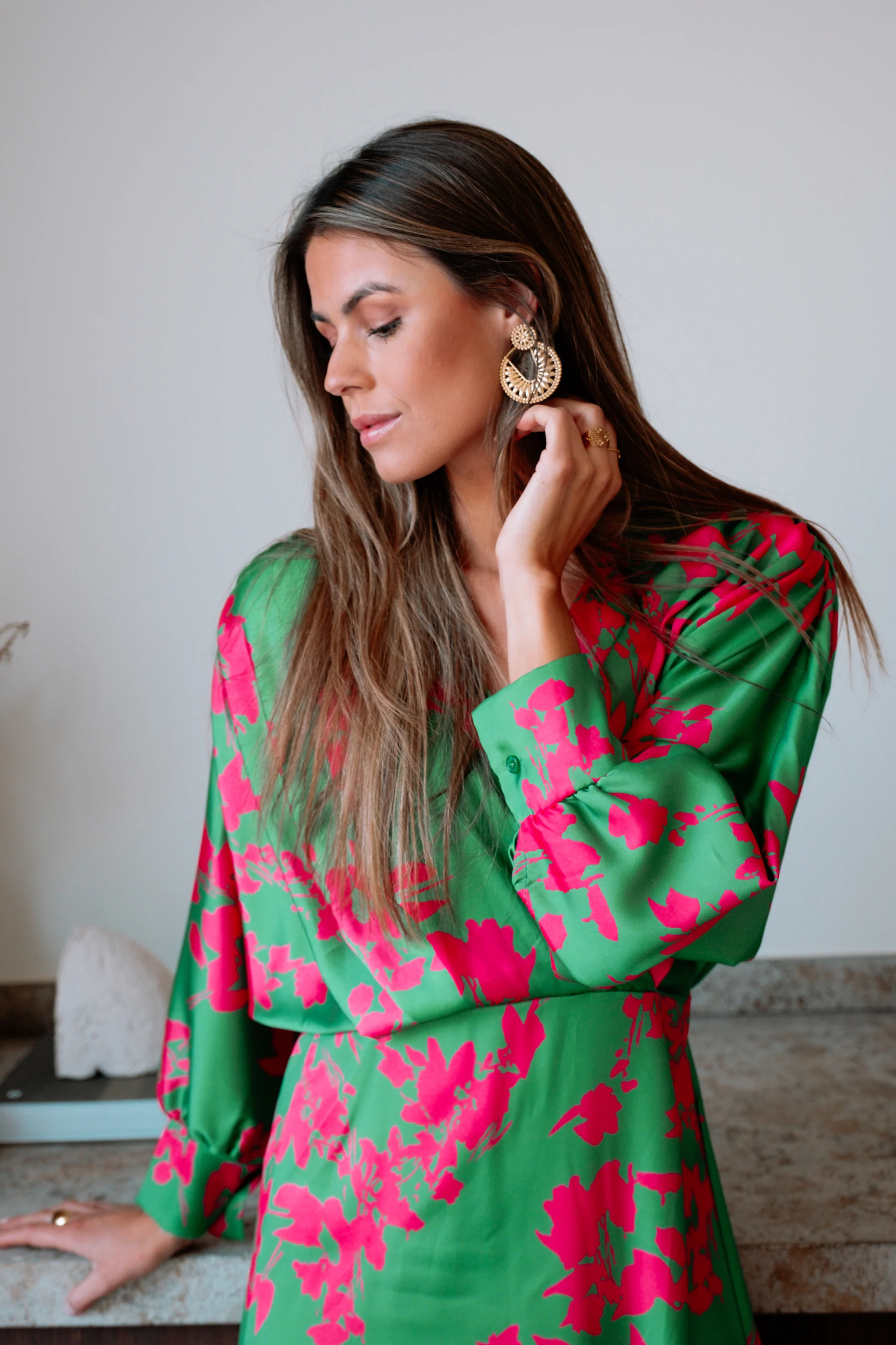 Green And Pink Keeper Dress - Image 4