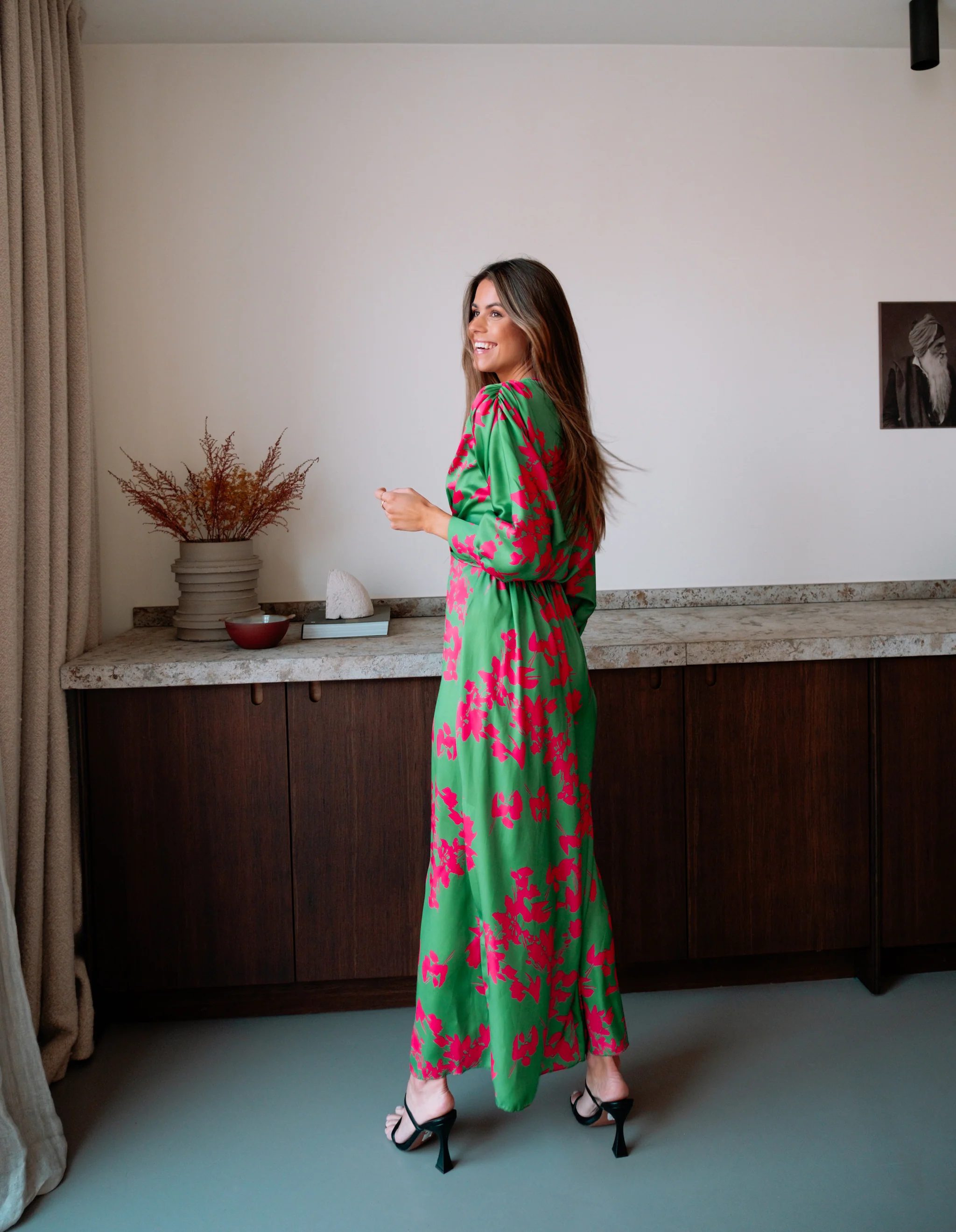 Green And Pink Keeper Dress - Image 5