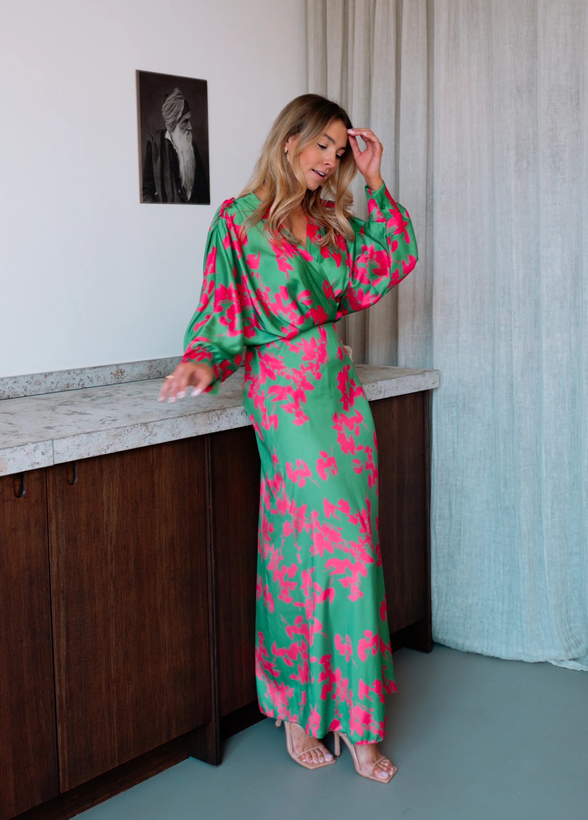 Green And Pink Keeper Dress - Image 8