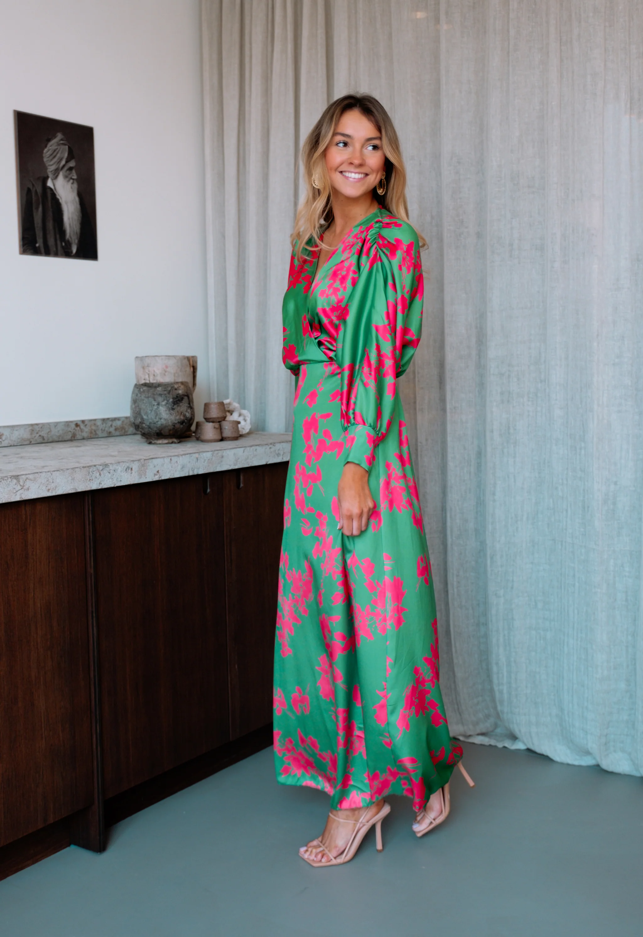 Green And Pink Keeper Dress - Image 9