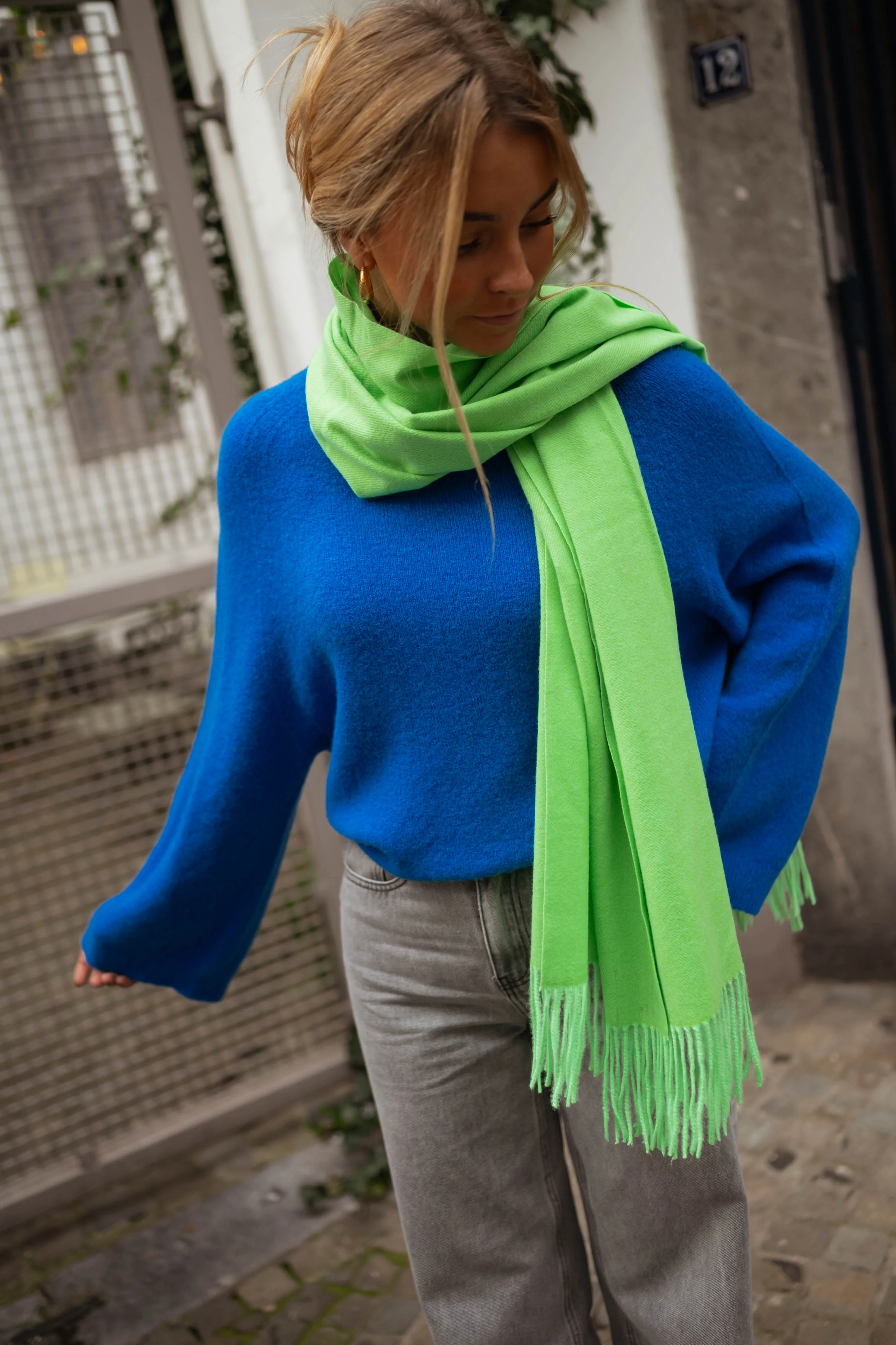 Green Cashmere Ronald Scarf - Image 6