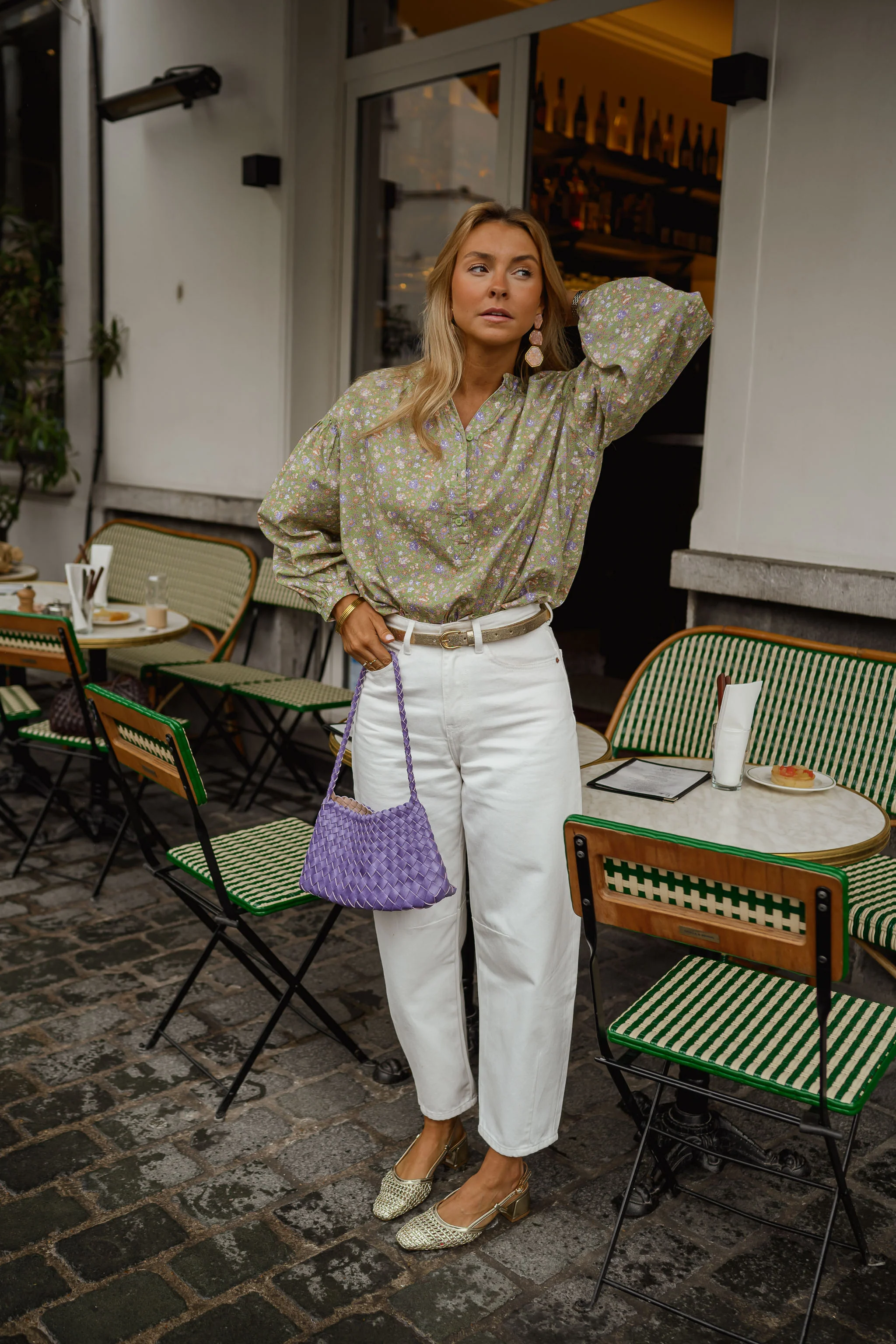 Green Floral Cadence Blouse - Image 12