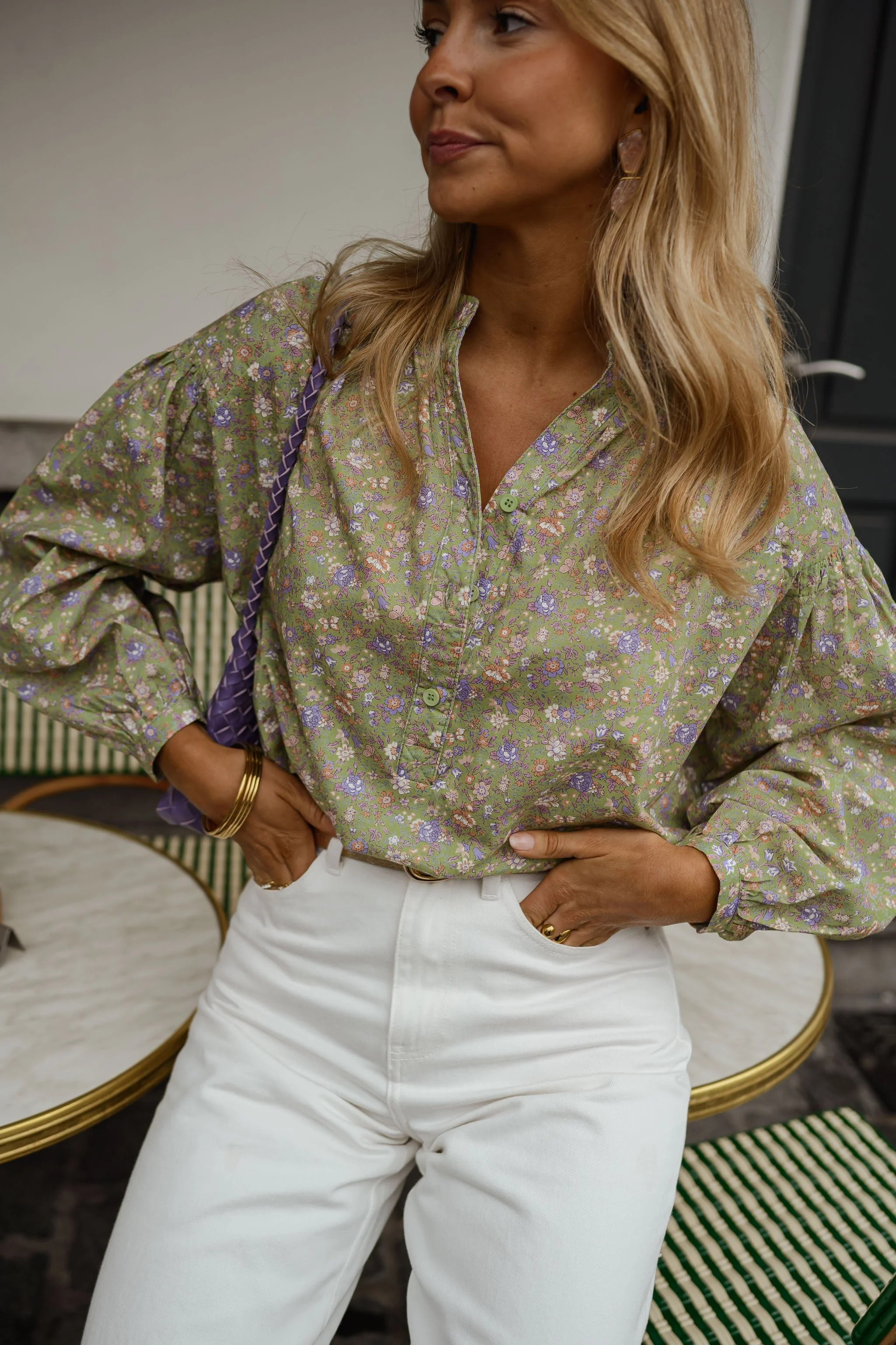 Green Floral Cadence Blouse - Image 5