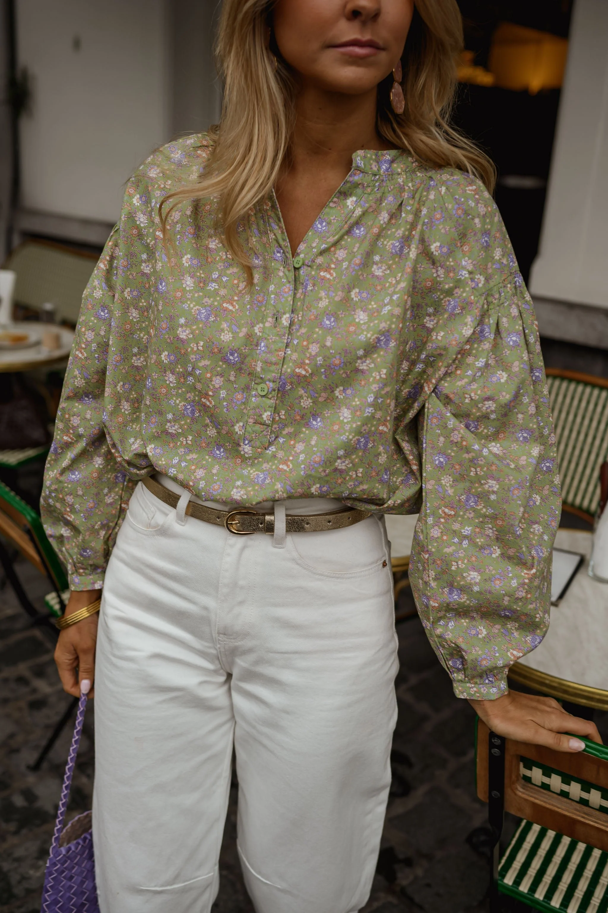Green Floral Cadence Blouse - Image 6