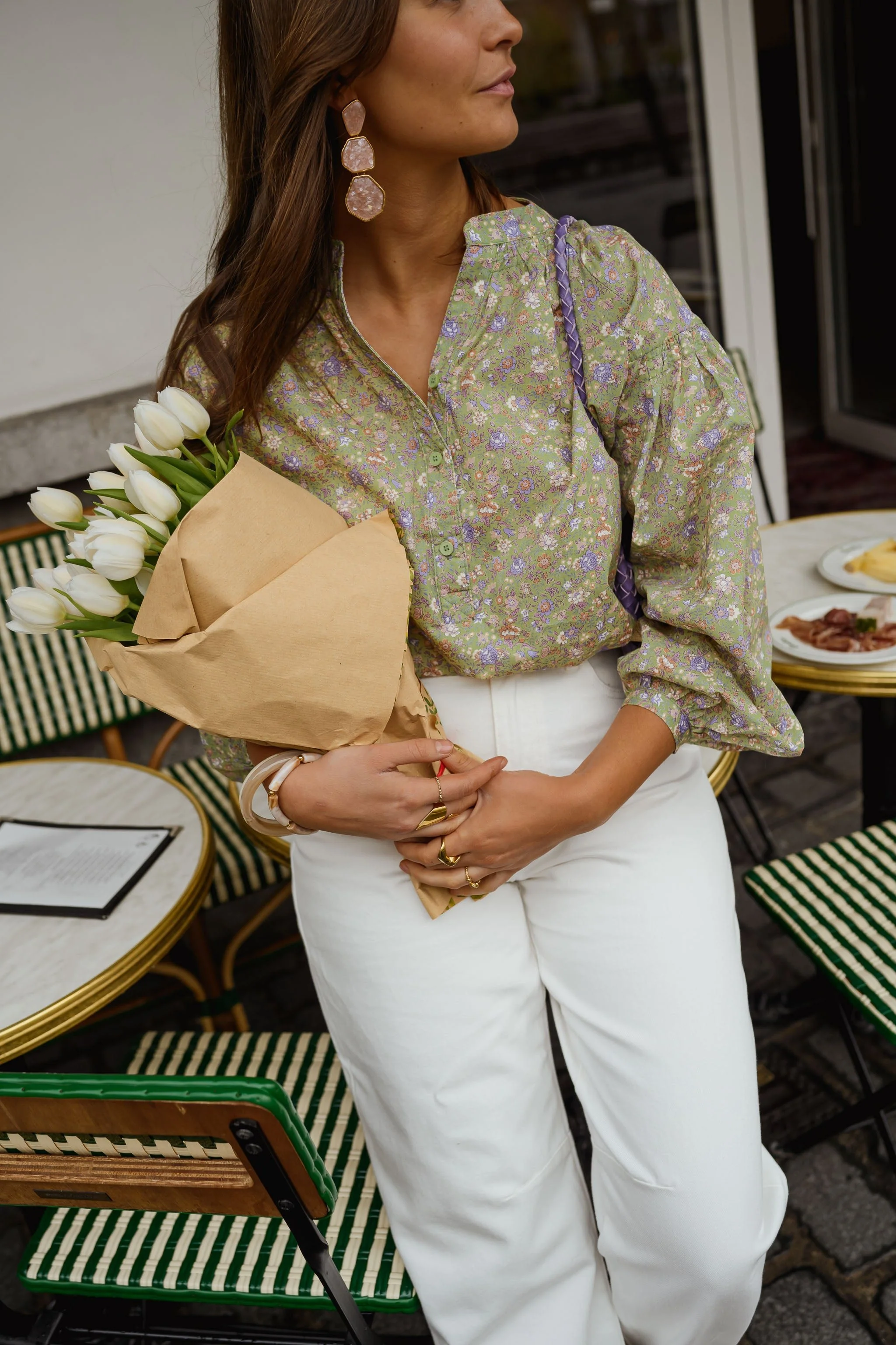 Green Floral Cadence Blouse - Image 8