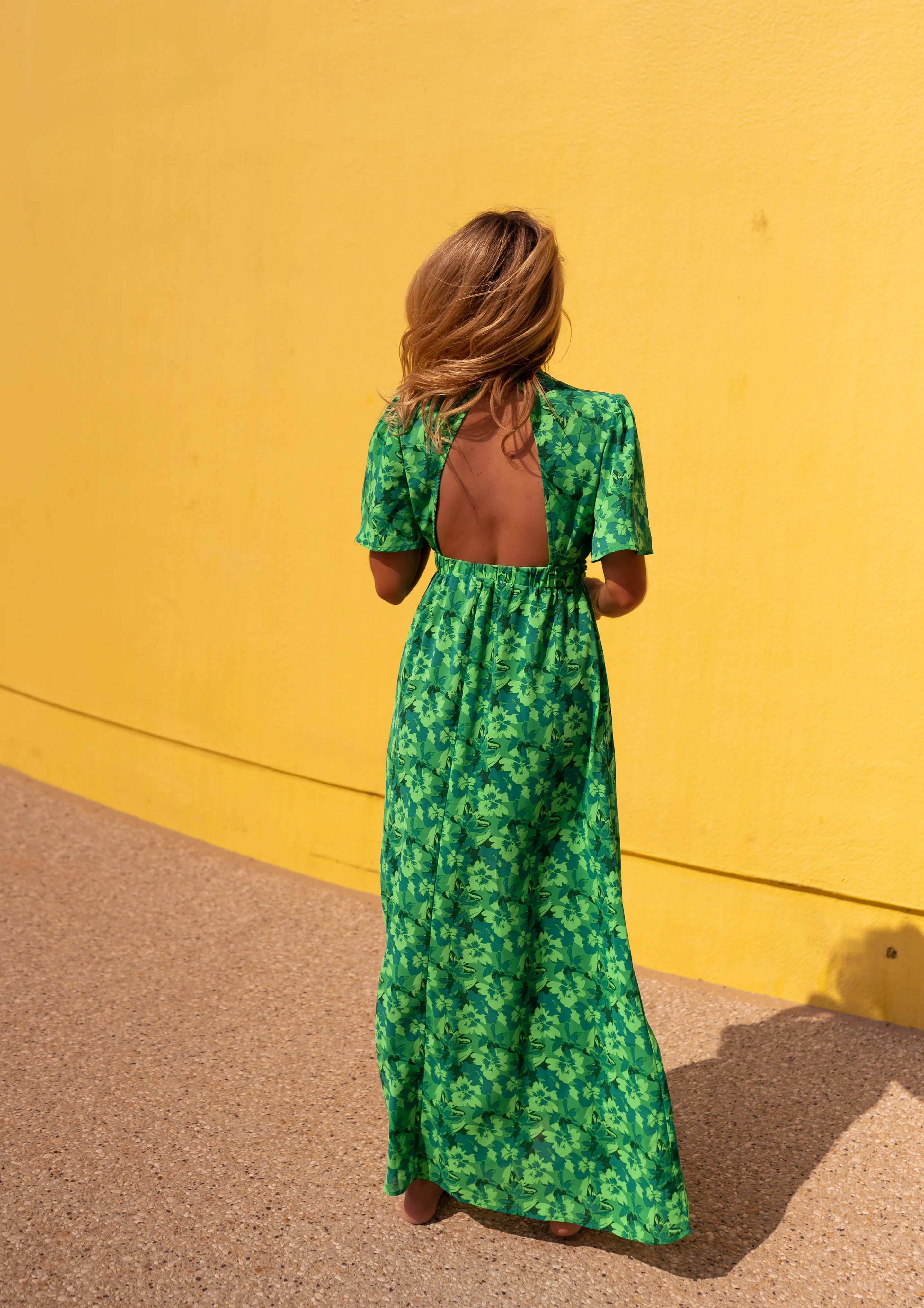 Green Patterned Tiphaine Dress - Image 4
