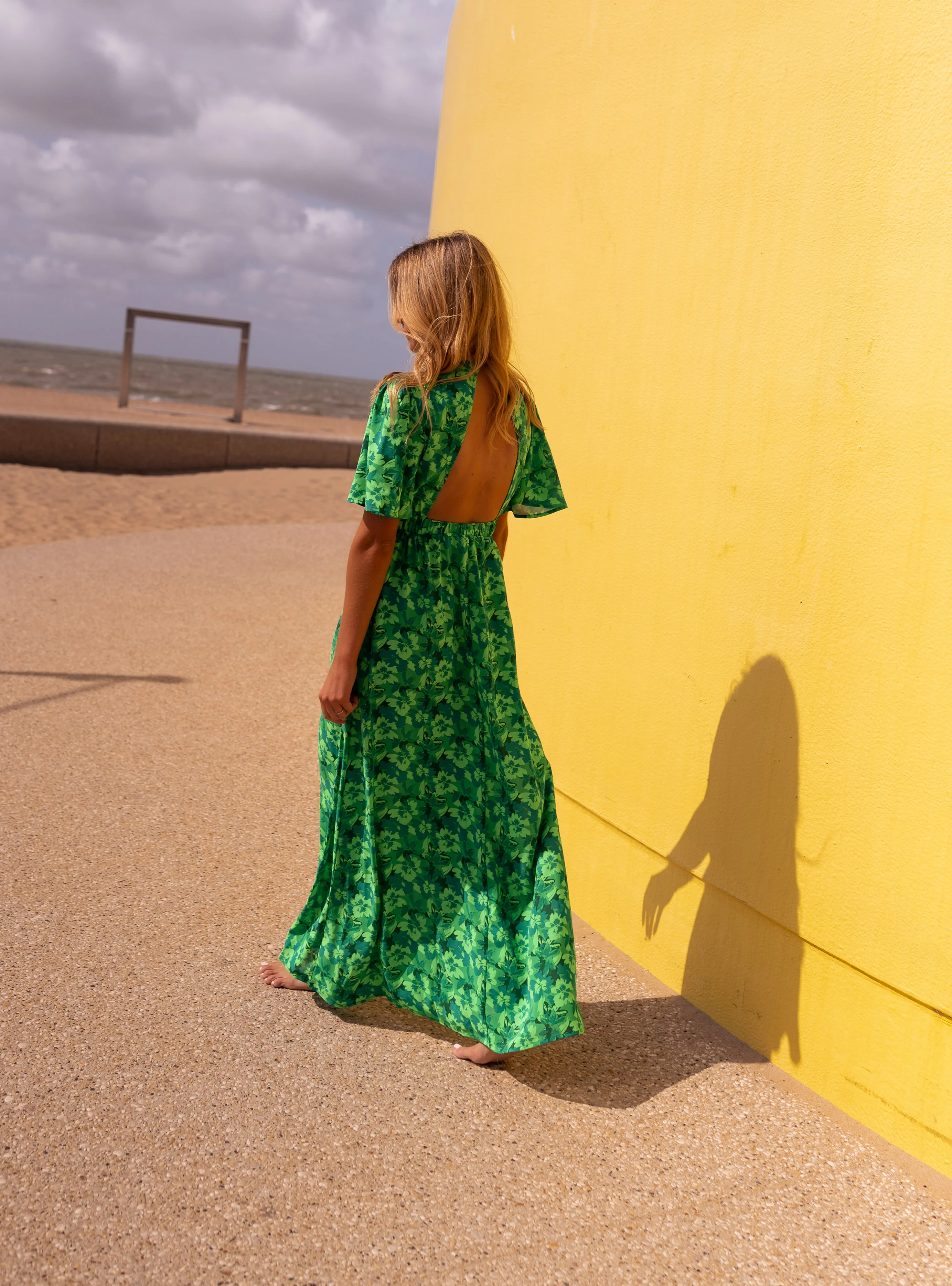 Green Patterned Tiphaine Dress - Image 8
