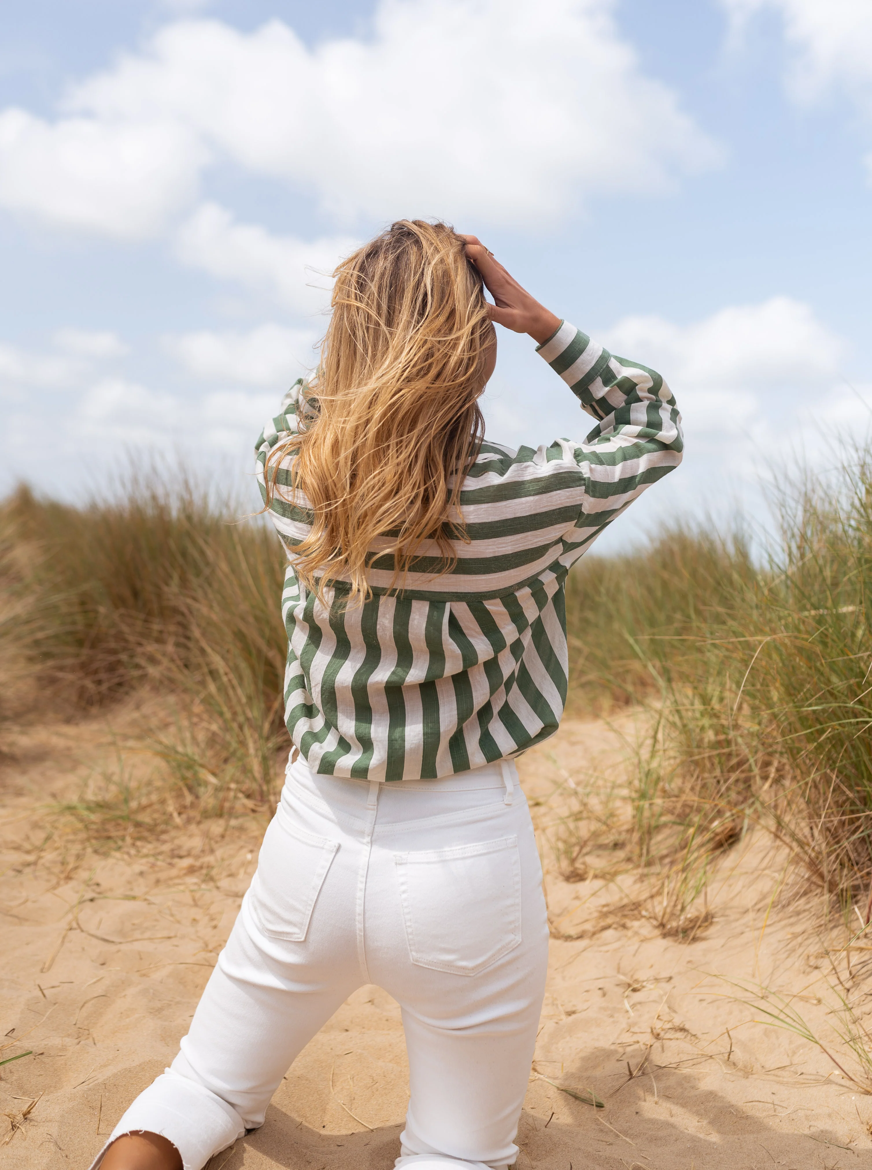 Green Striped Benza Shirt - Image 4