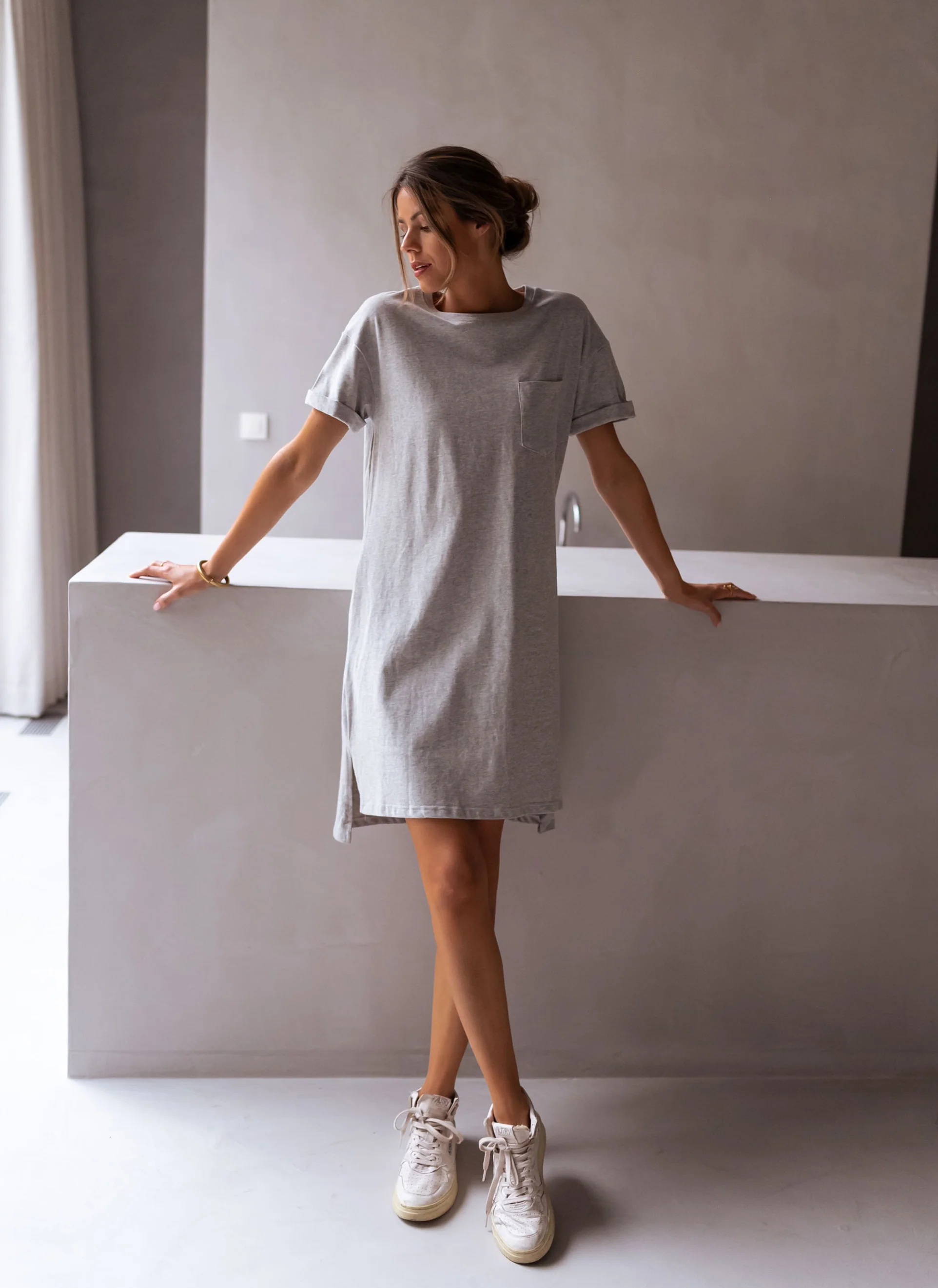 Grey Adeline T-Shirt Dress - Image 4