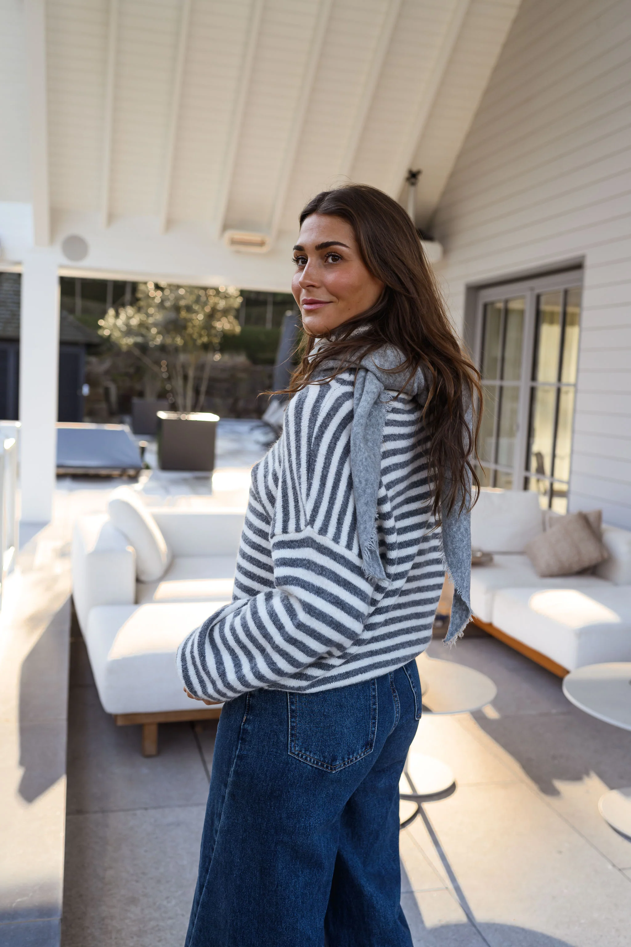 Grey and Ecru Penelope Sweater - Image 14
