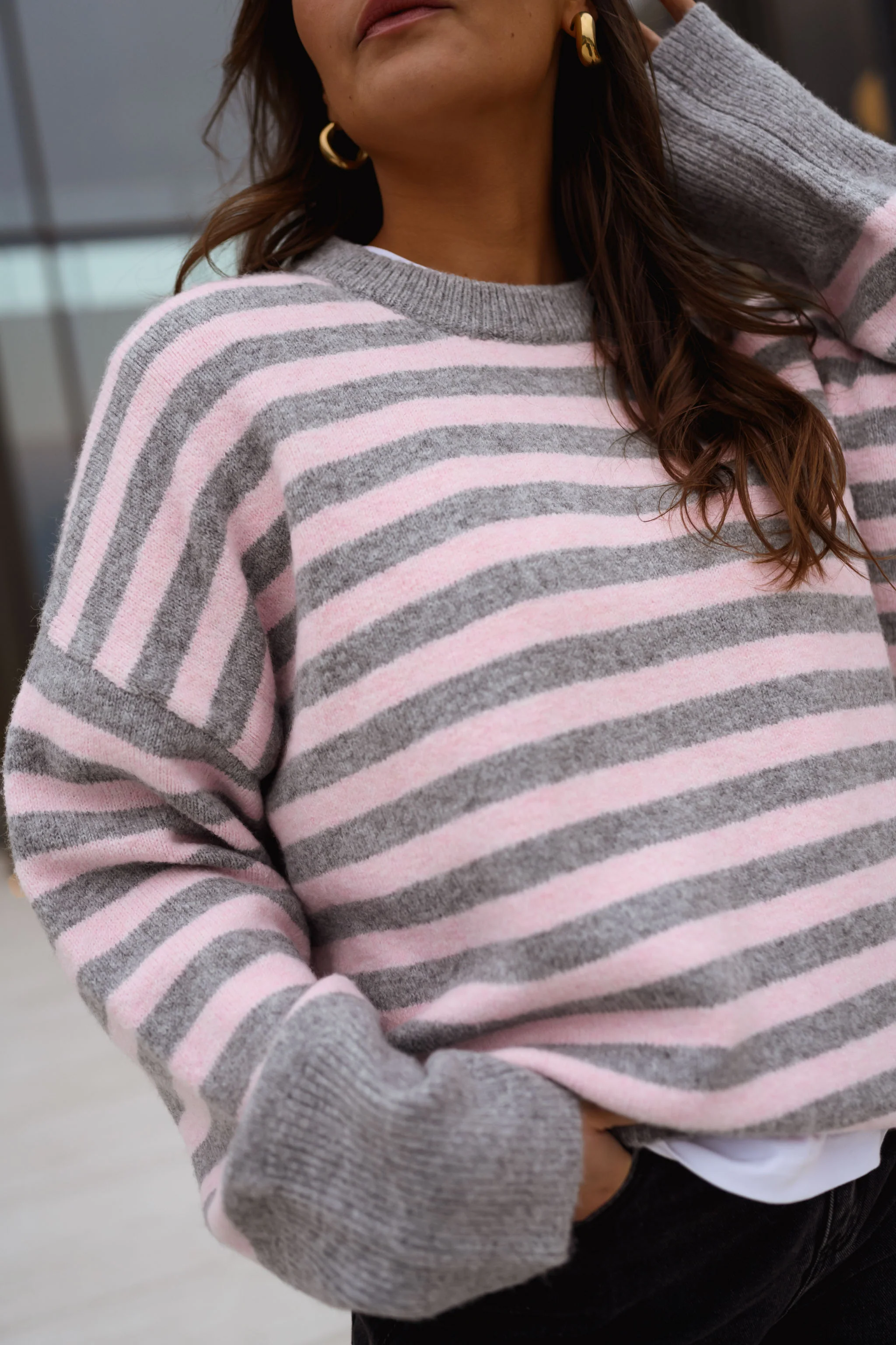Grey and Pink Emilie Sweater - Image 11