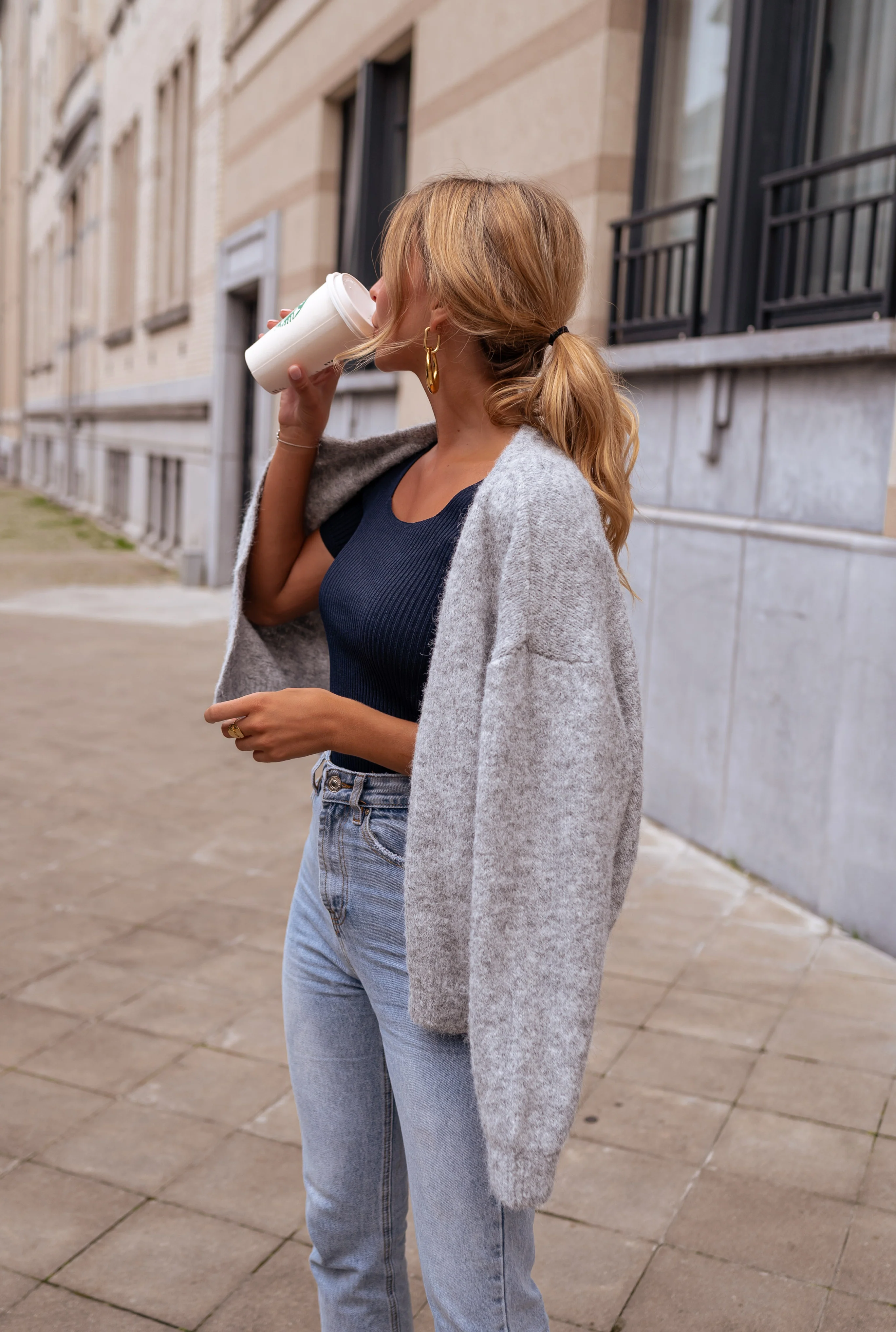 Grey Harris Cardigan - Image 11