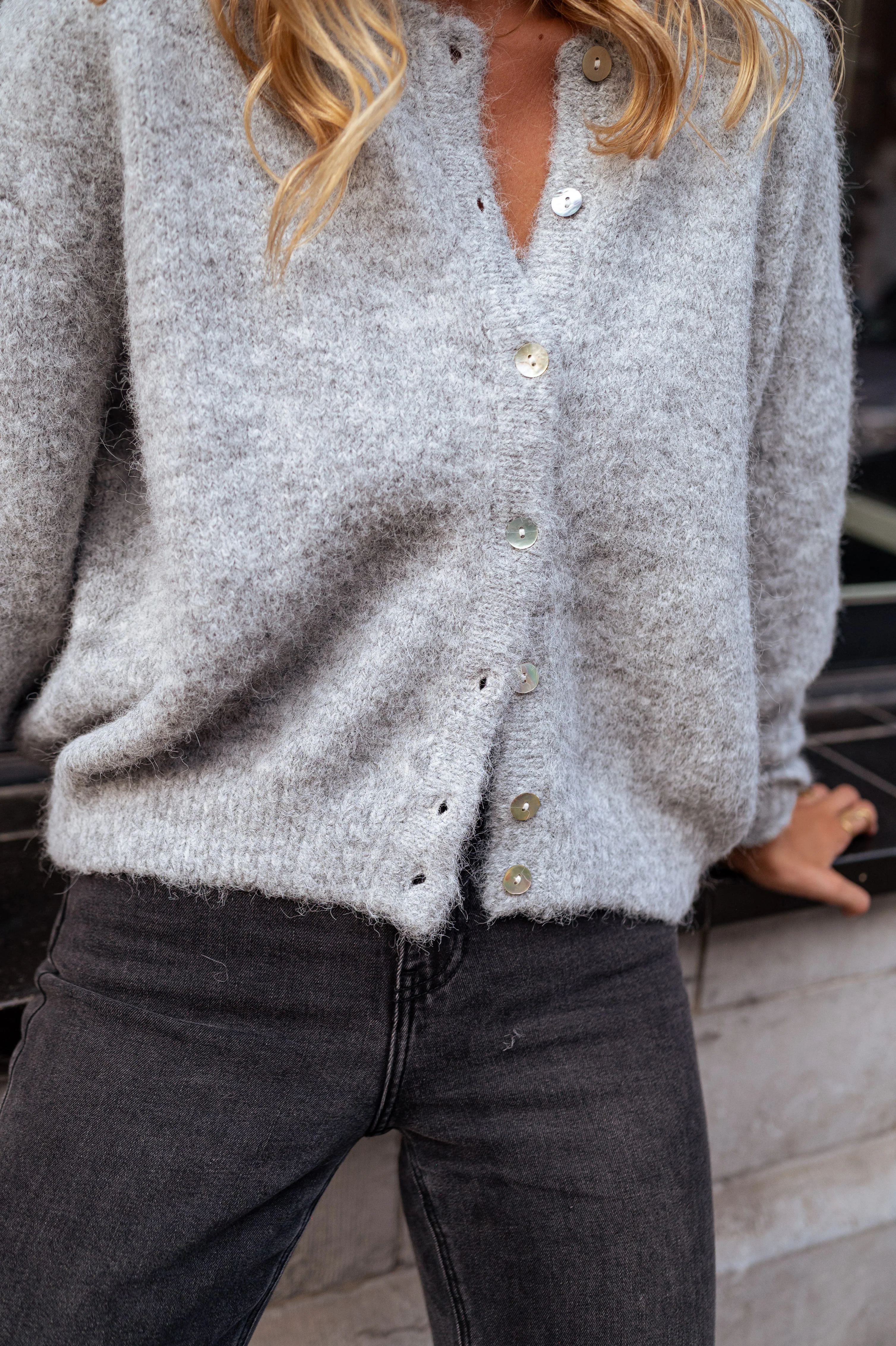 Grey Harris Cardigan - Image 9