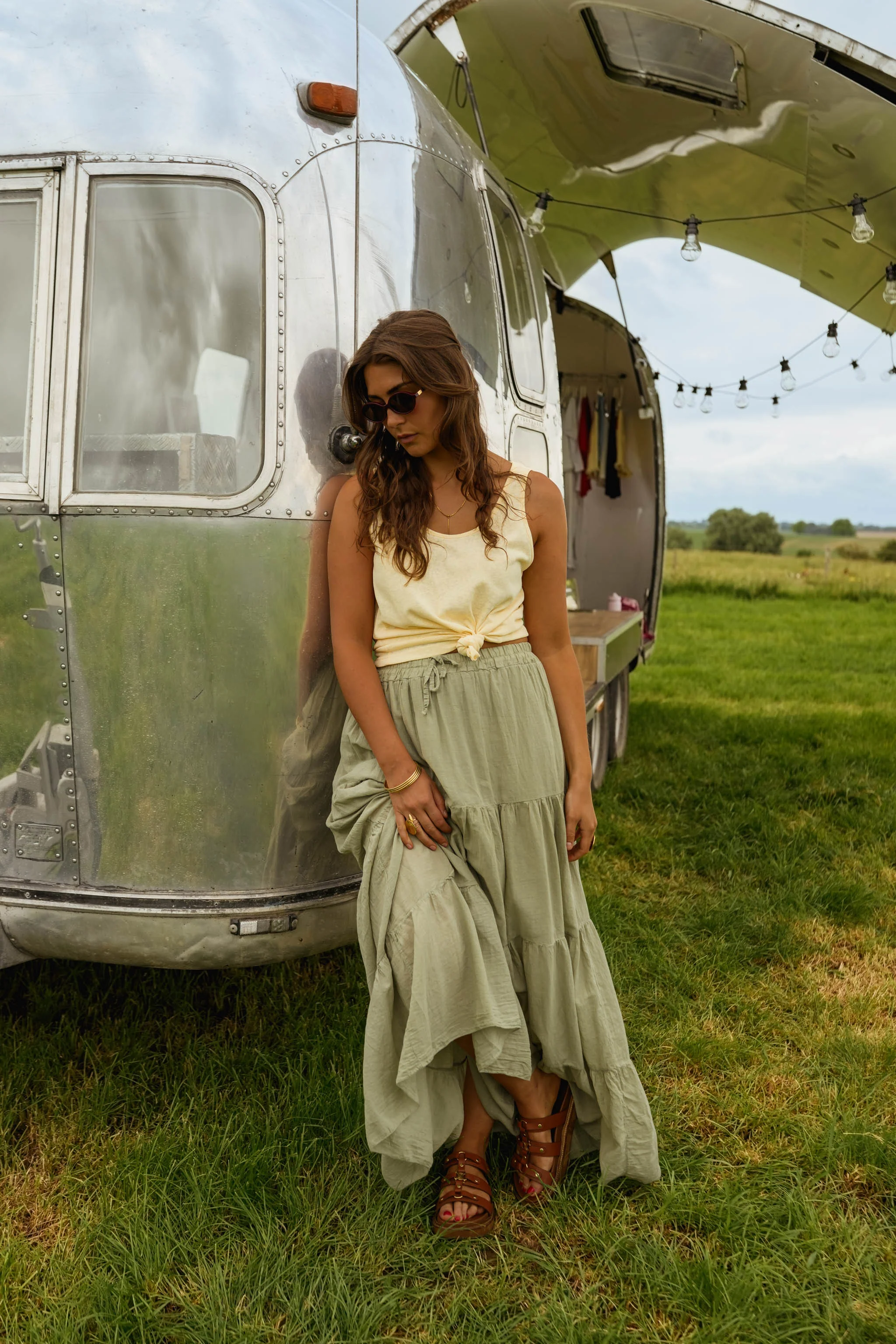 Khaki Althea Skirt - Image 2