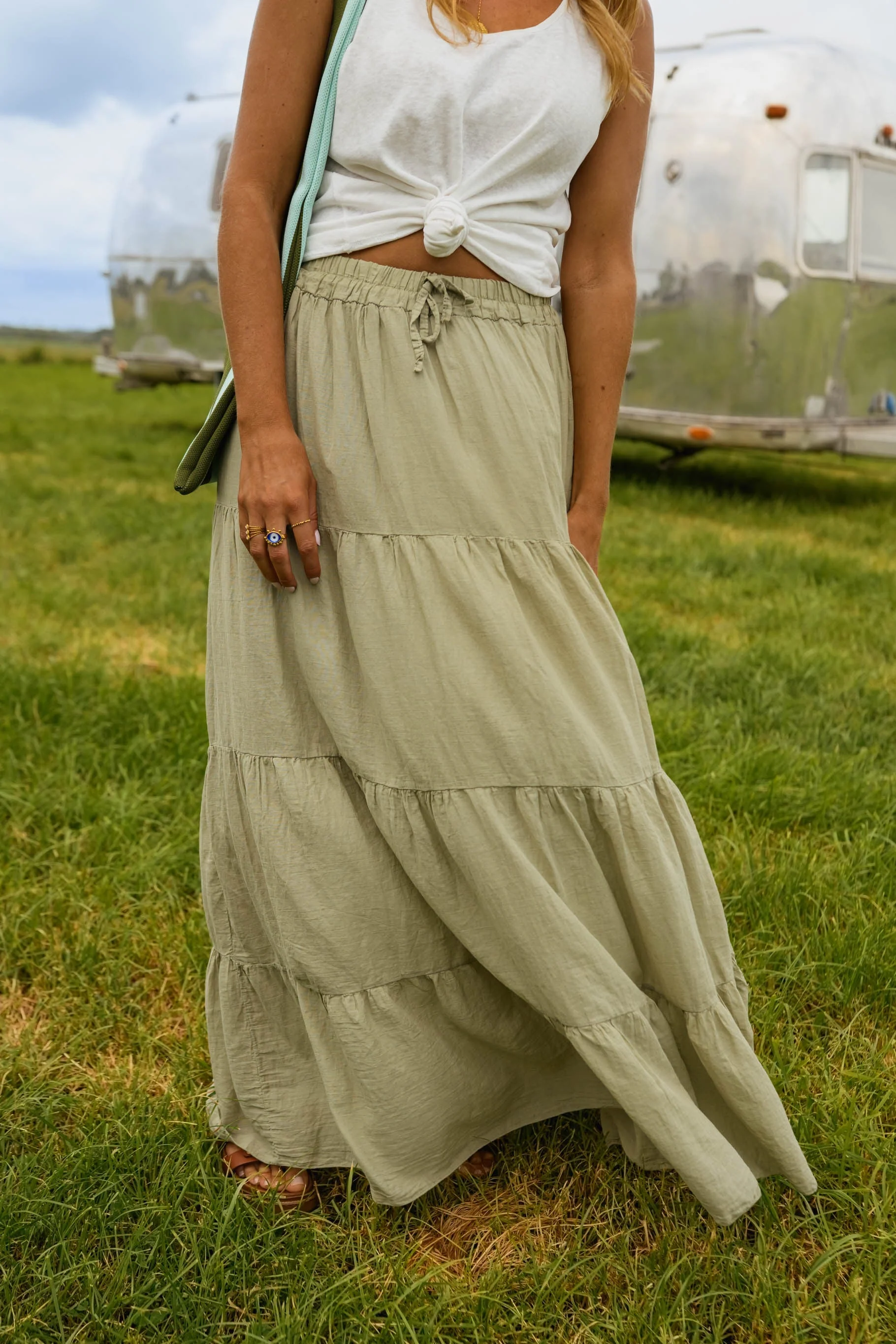Khaki Althea Skirt - Image 9