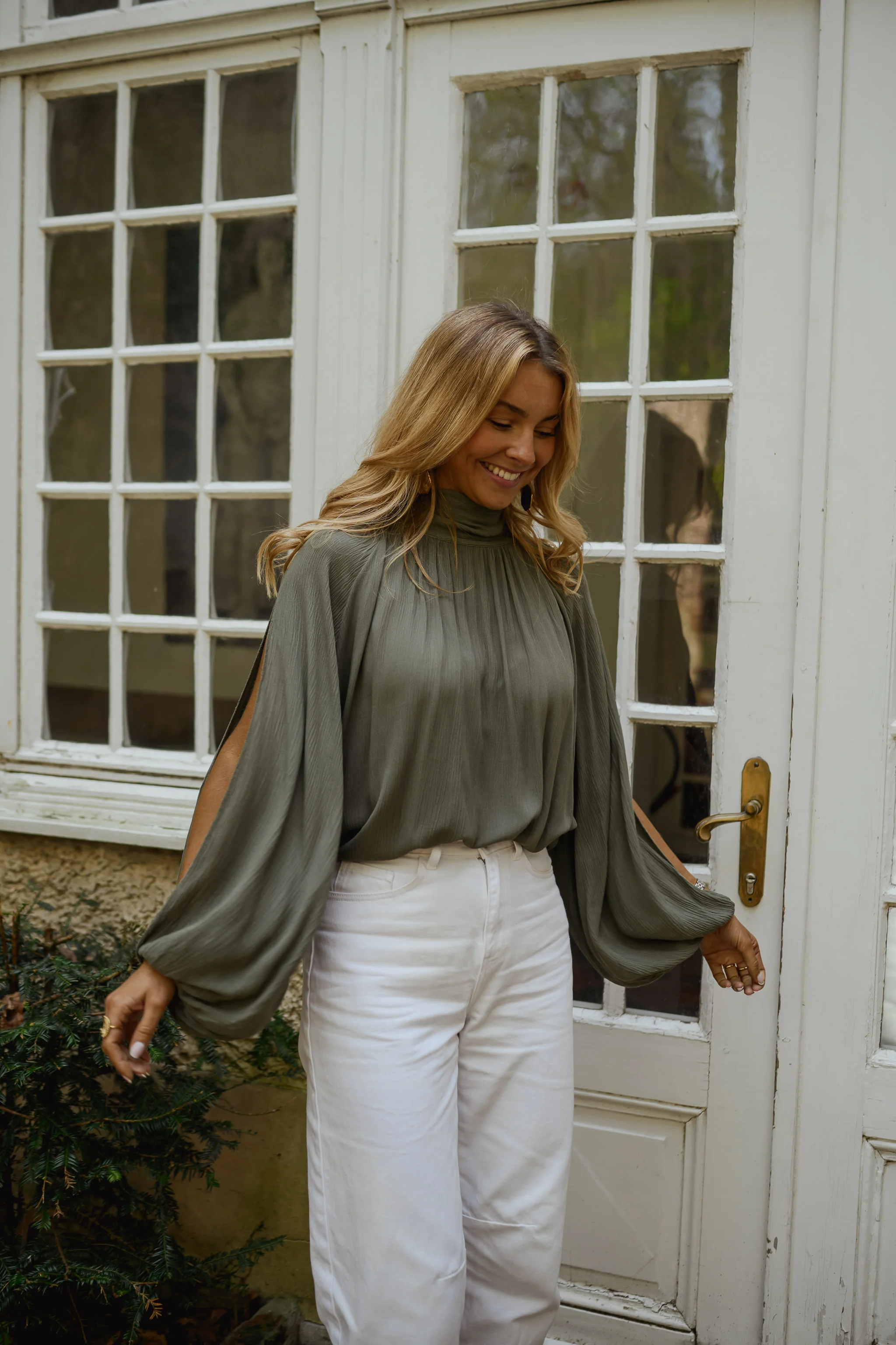 Khaki Belly Blouse - Image 3