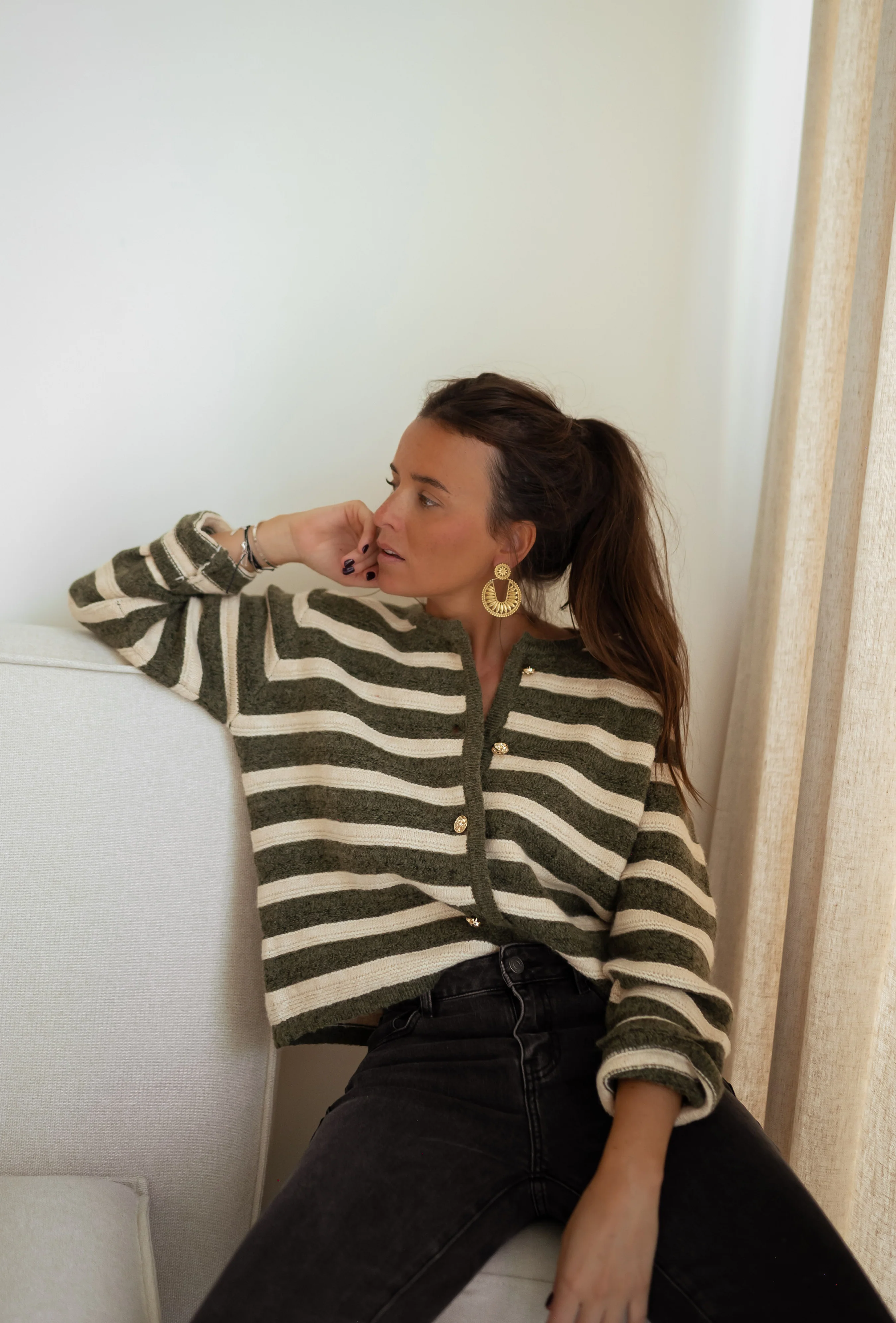 Khaki Bruce Cardigan - Image 6