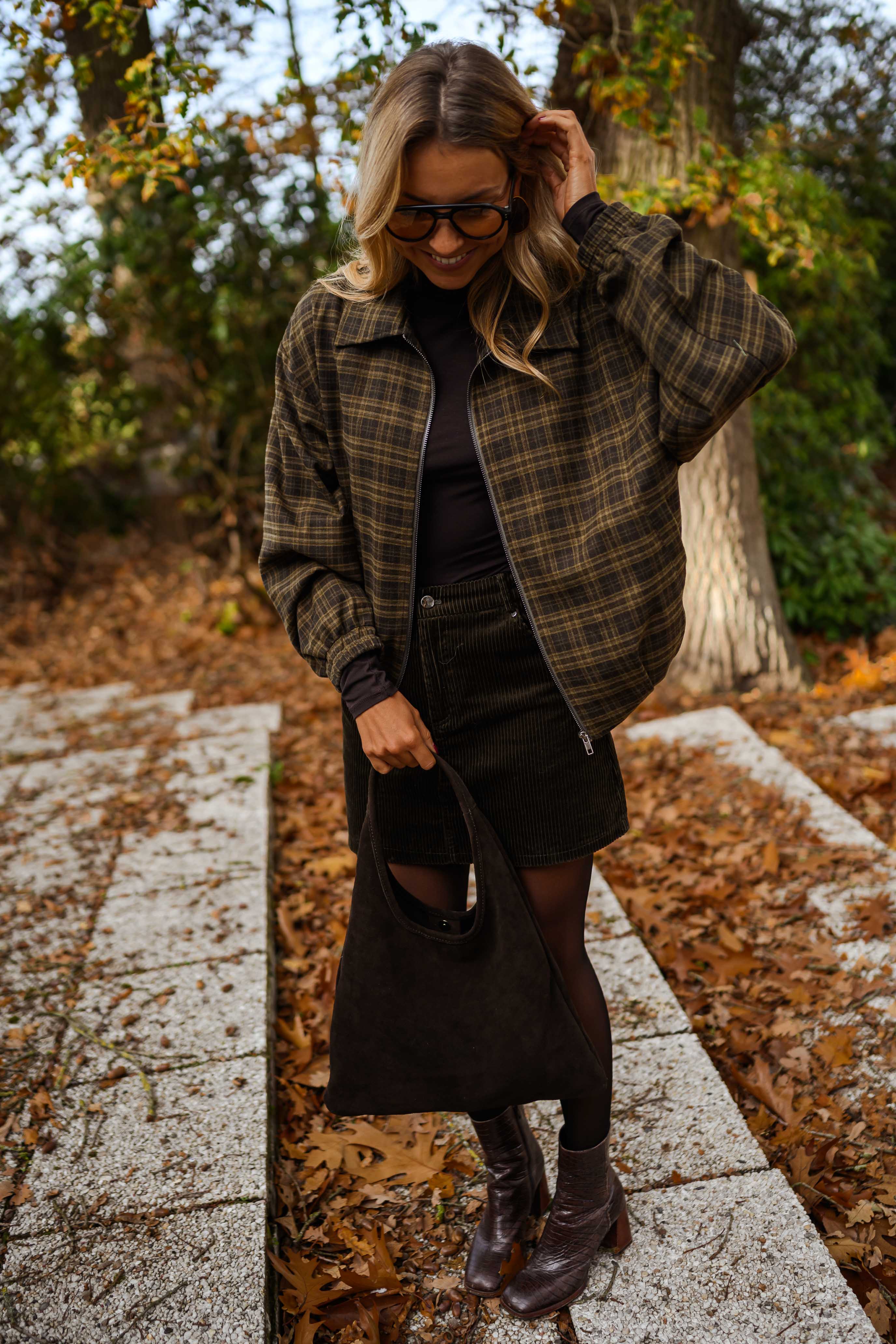Khaki Checkered Philipa Jacket - Image 4