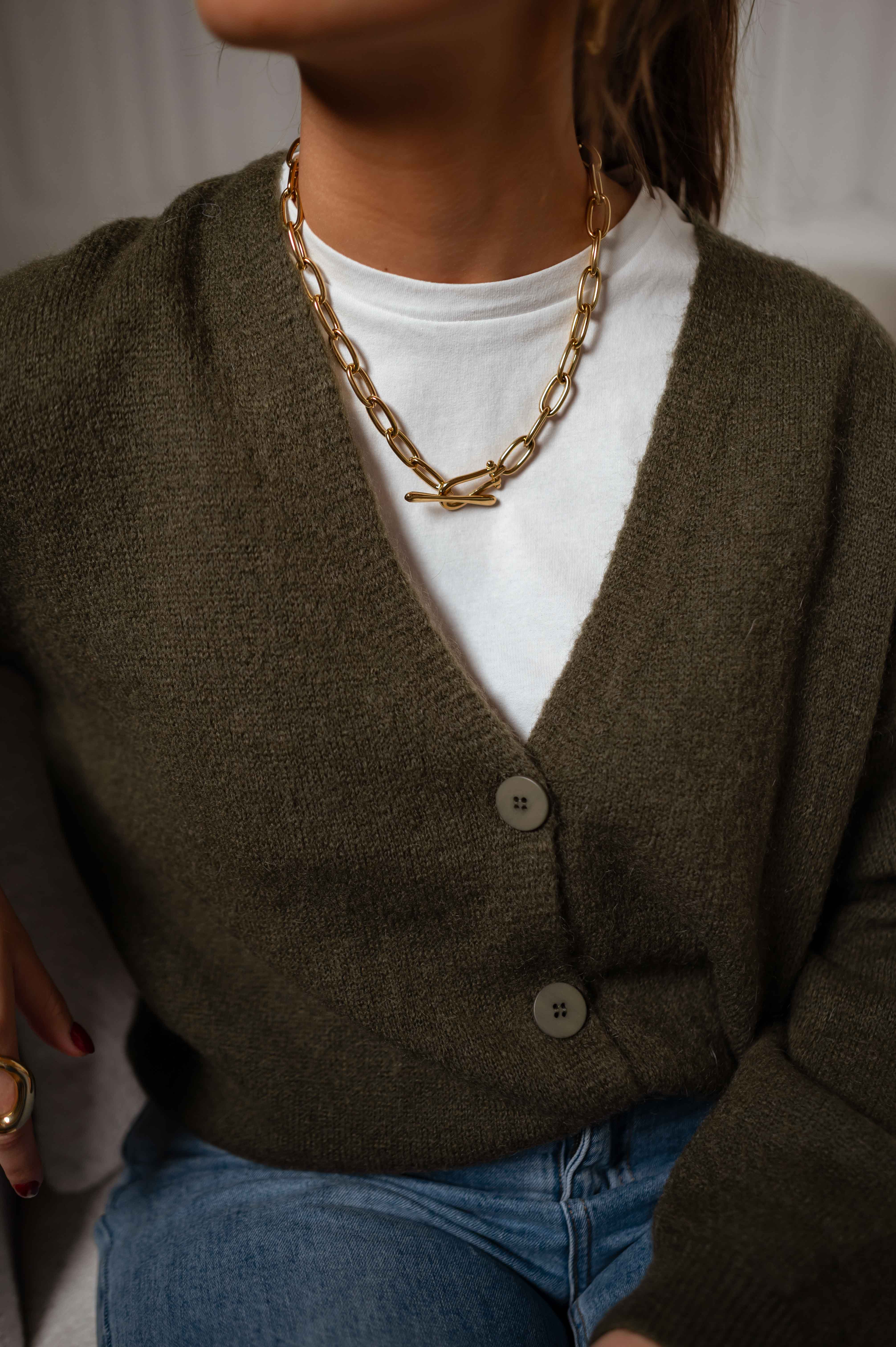 Khaki Gina Cardigan - Image 20