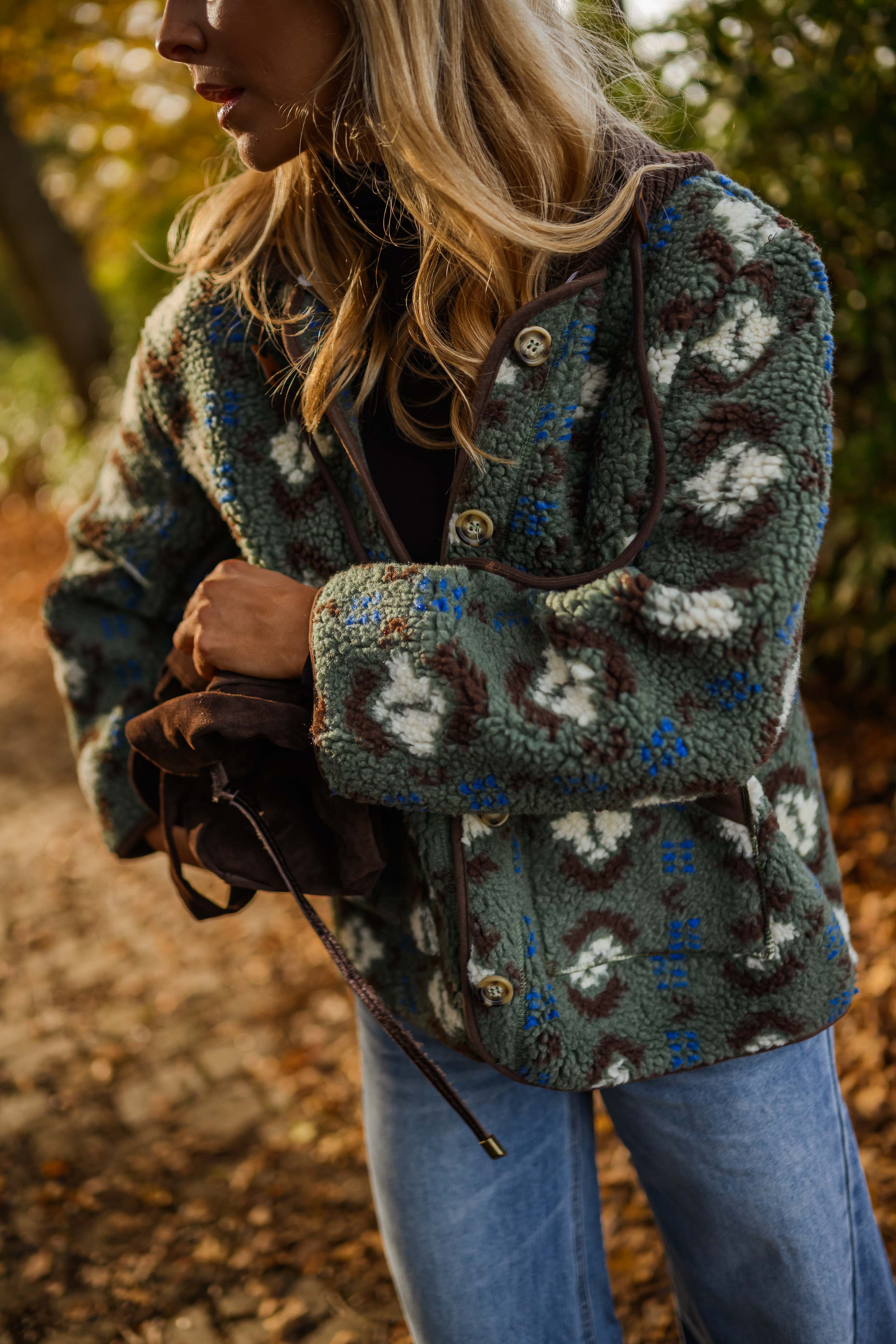 Khaki Patterned Malory Coat - Image 2