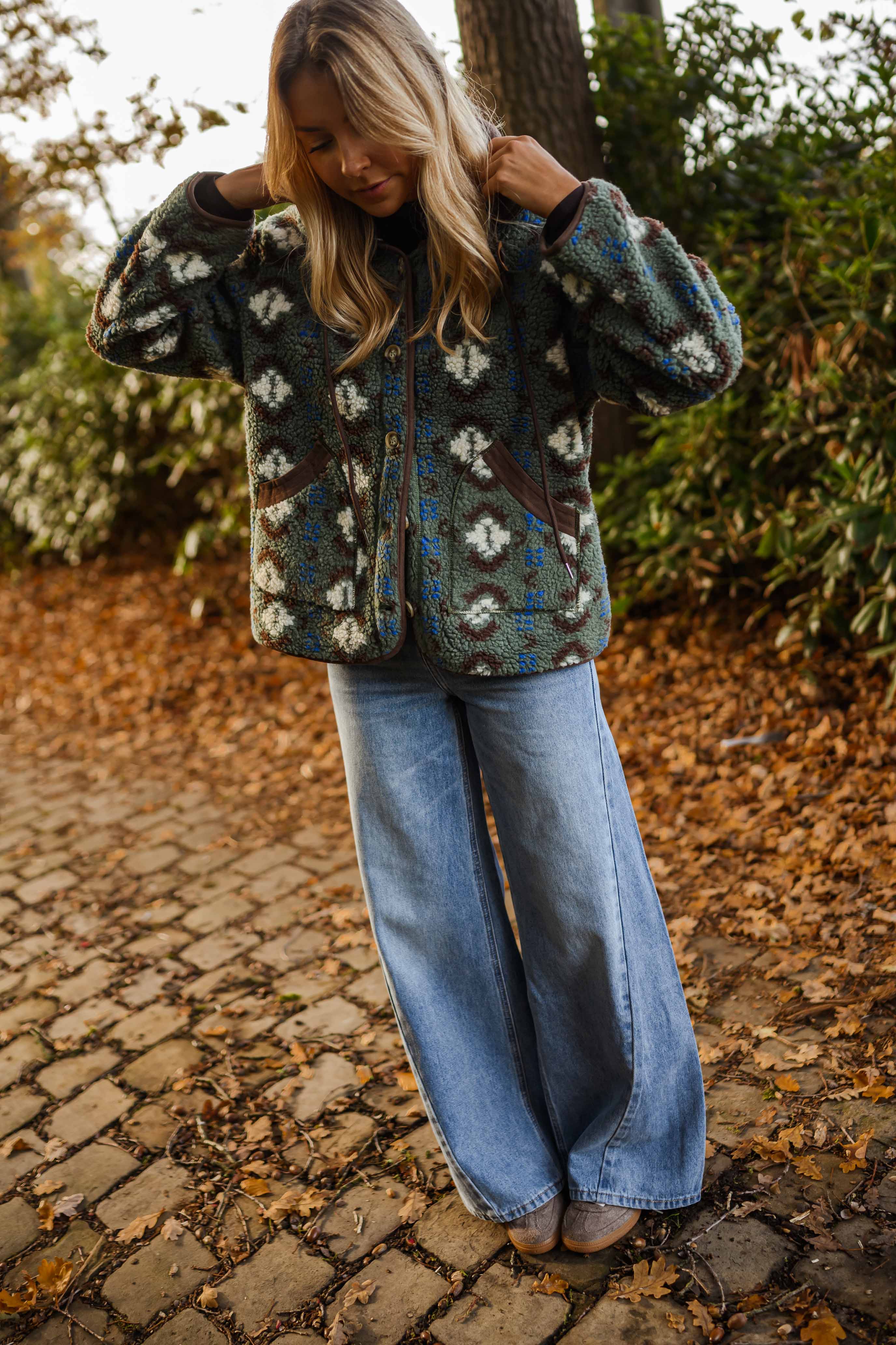 Khaki Patterned Malory Coat - Image 4