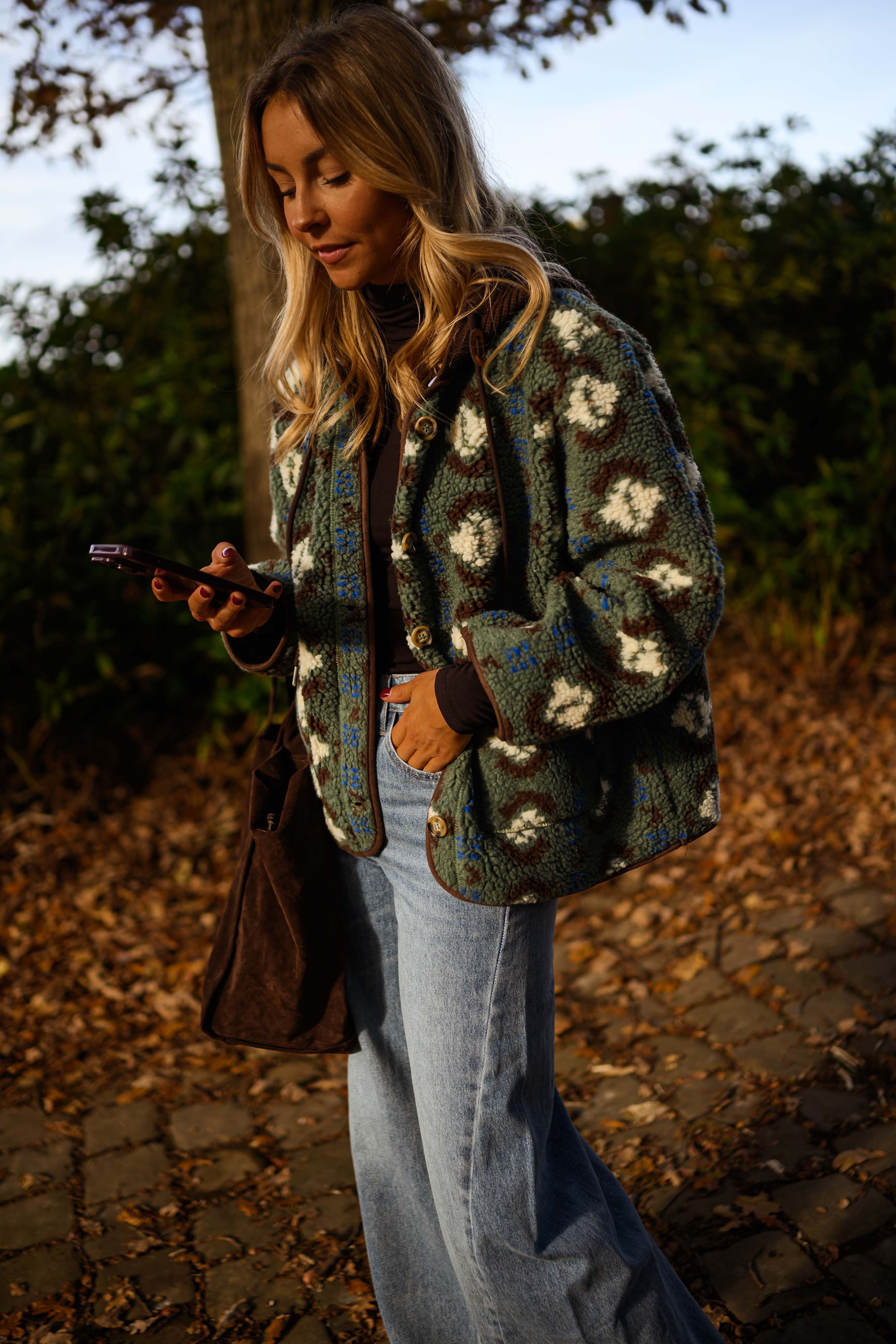 Khaki Patterned Malory Coat - Image 5