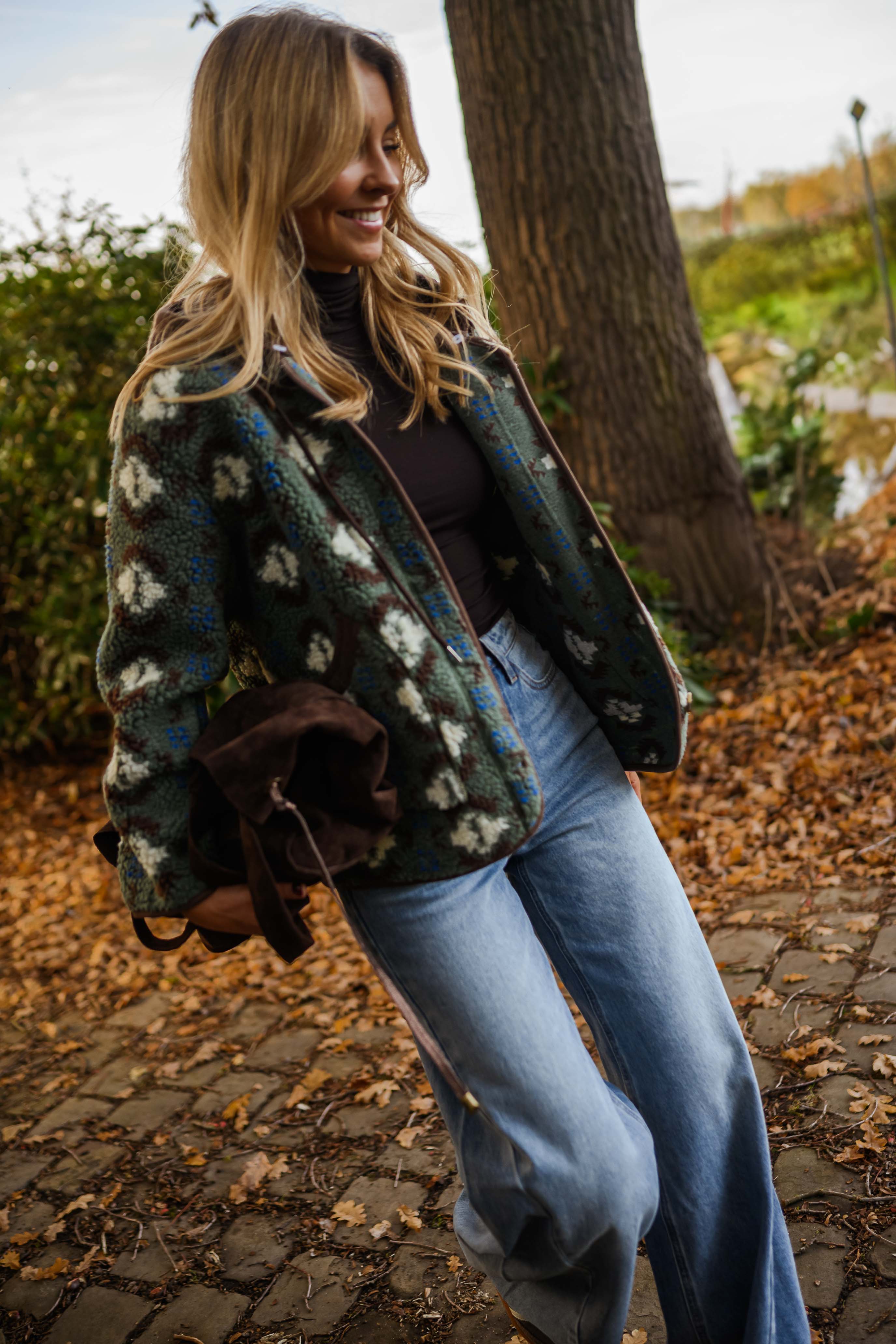 Khaki Patterned Malory Coat - Image 8