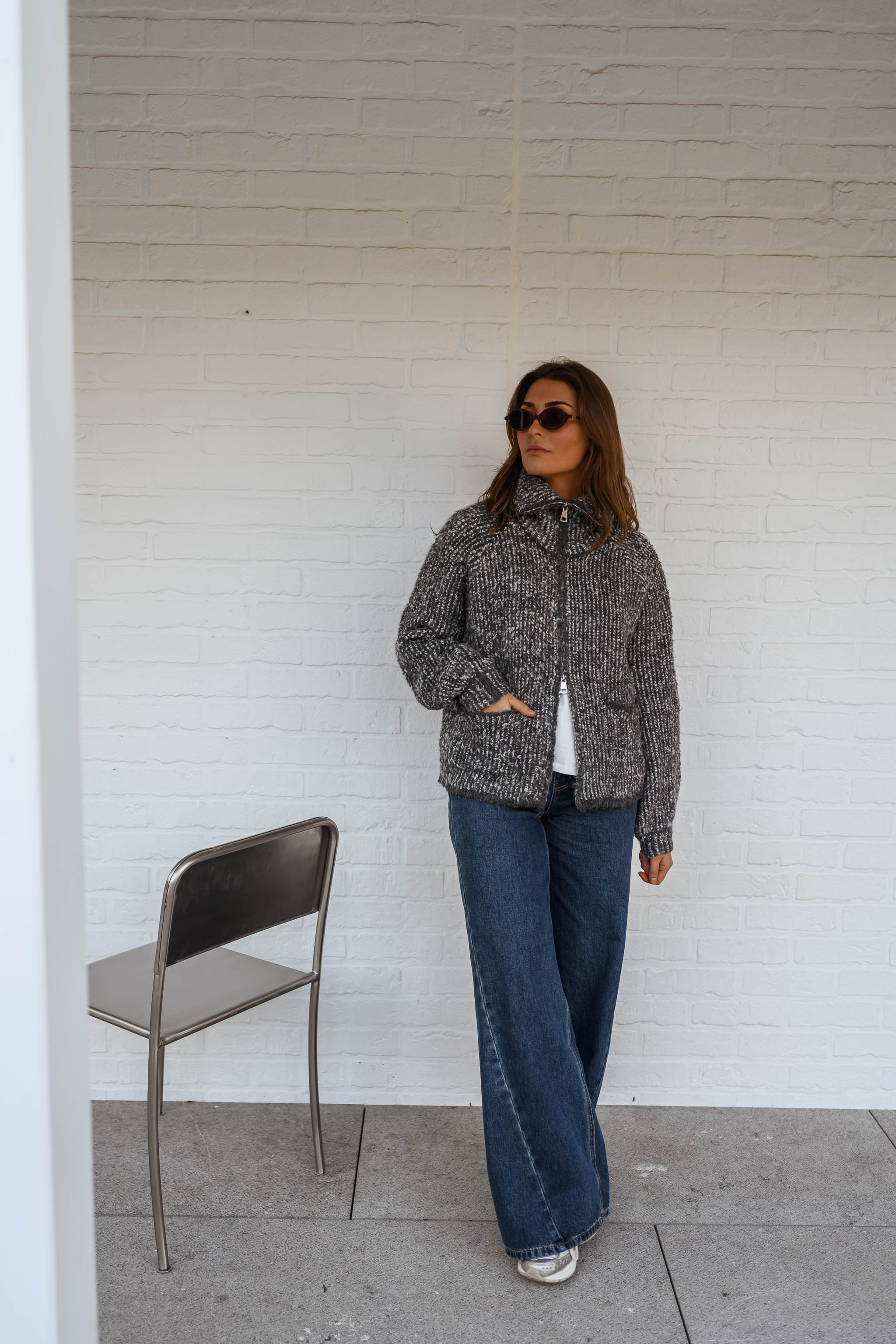 Mottled Grey Feyre Cardigan - Image 10