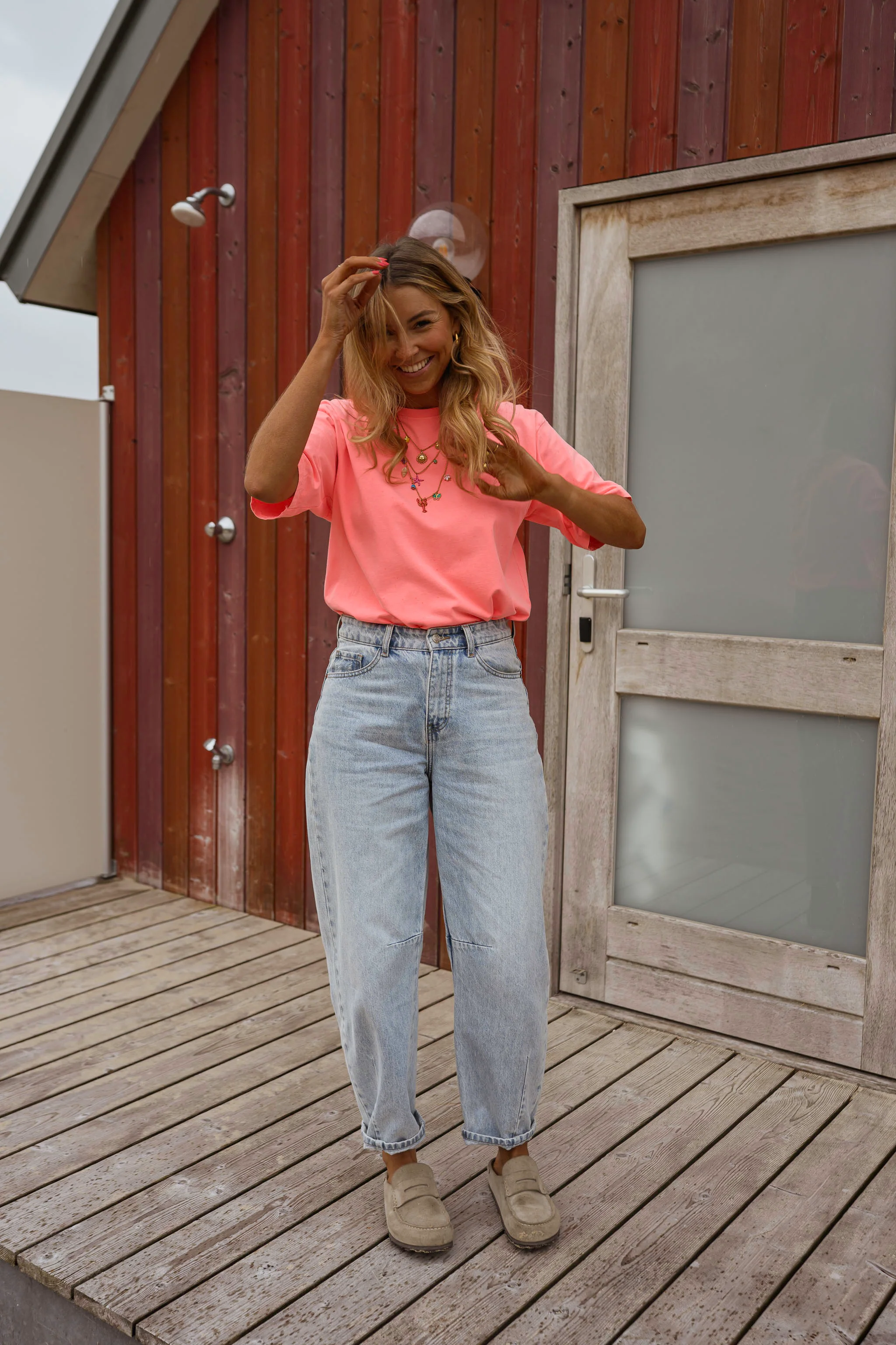 Neon Peach Lyne T-Shirt - Image 18