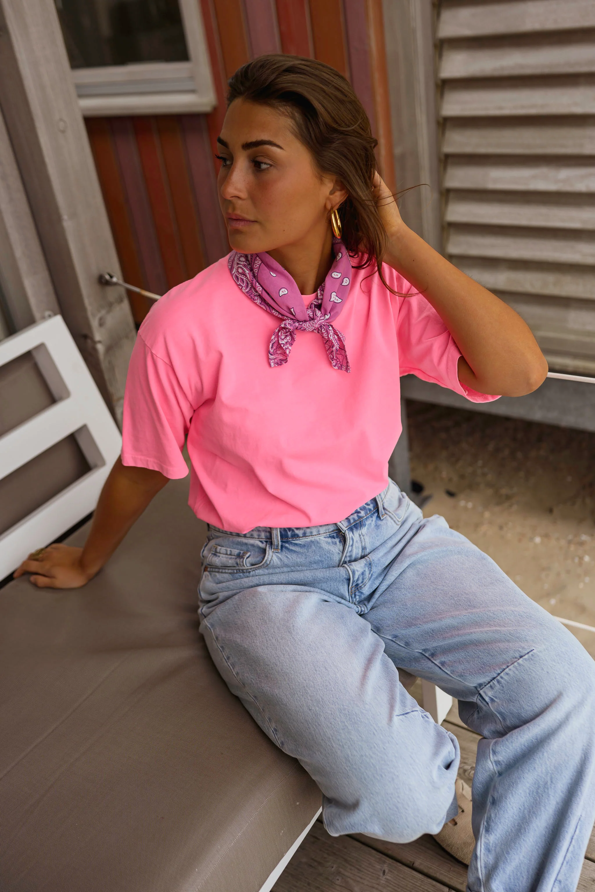 Neon Pink Lyne T-Shirt - Image 6