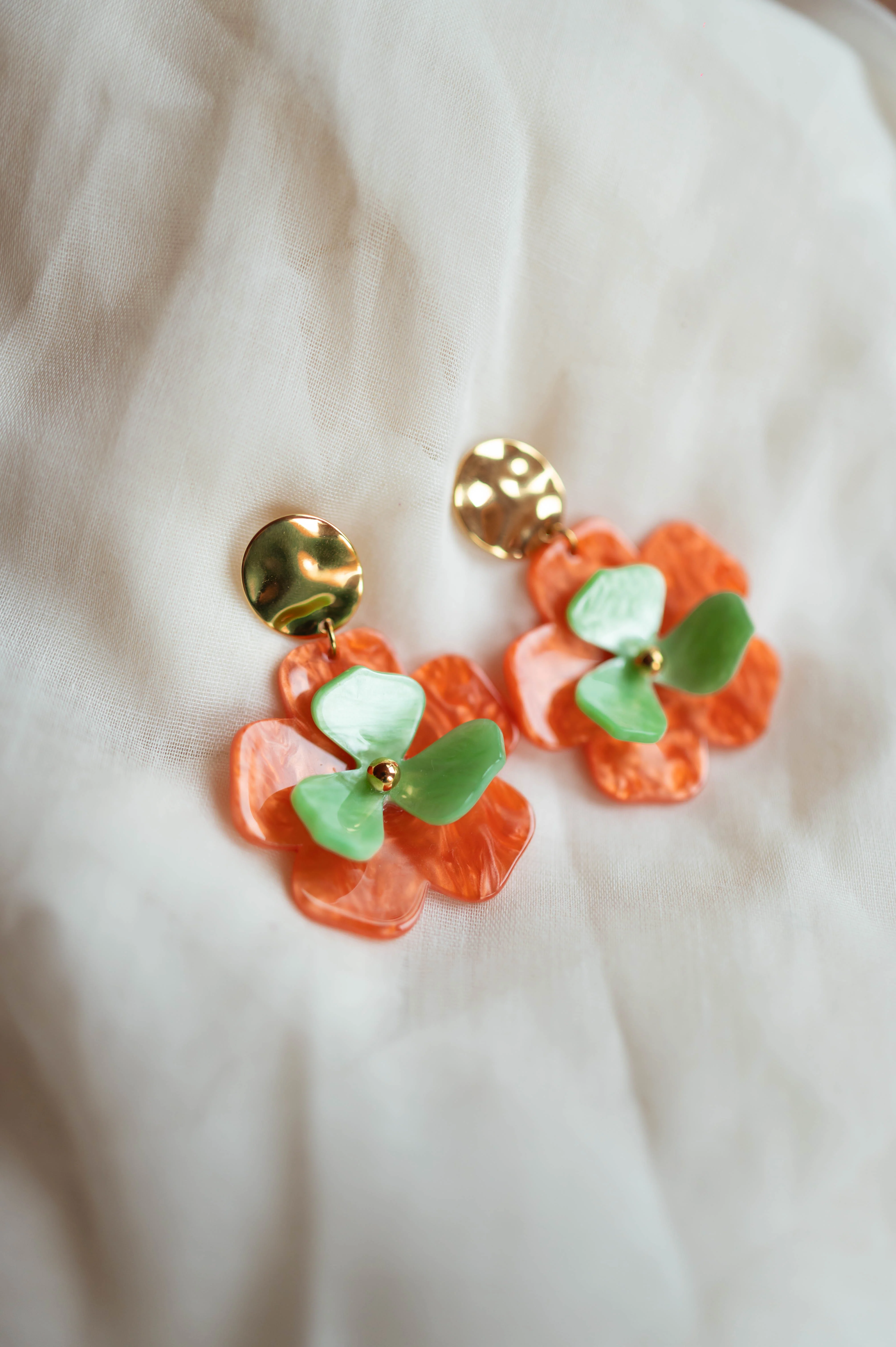 Orange and Green Vitou Earrings - Image 2